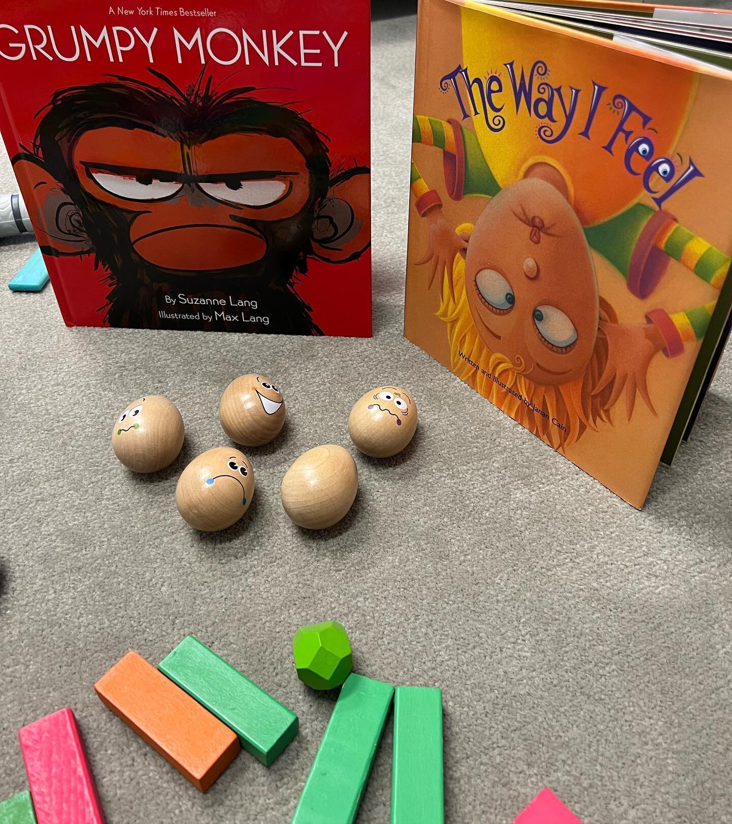 BIG feelings &hellip; expression eggs &hellip; Grumpy Monkey 🙉 and a playground 🛝 made to suit all of the Egg 🥚 friends. #bigfeelings #expression #play