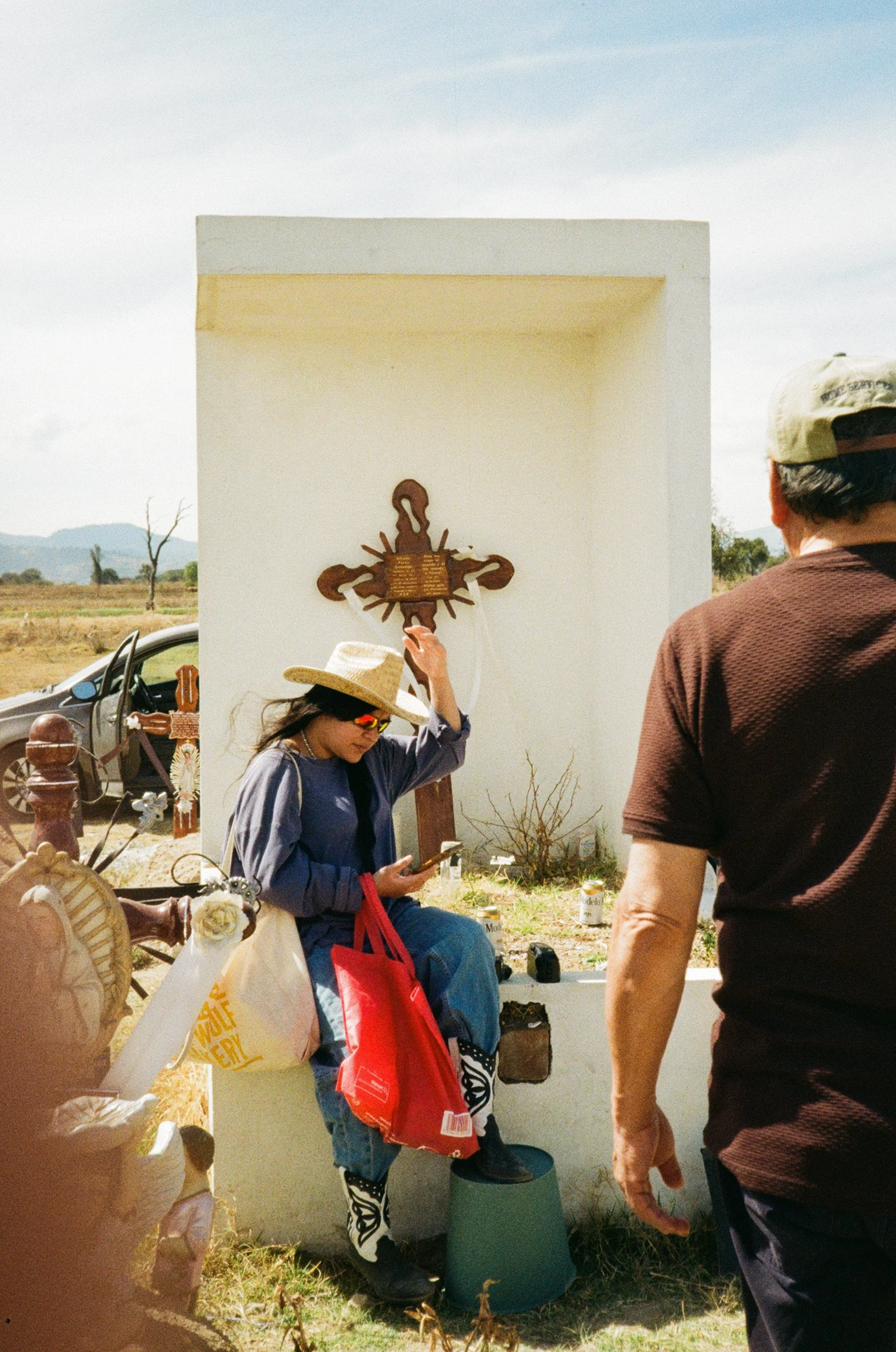 Visiting uncle Freddy. 