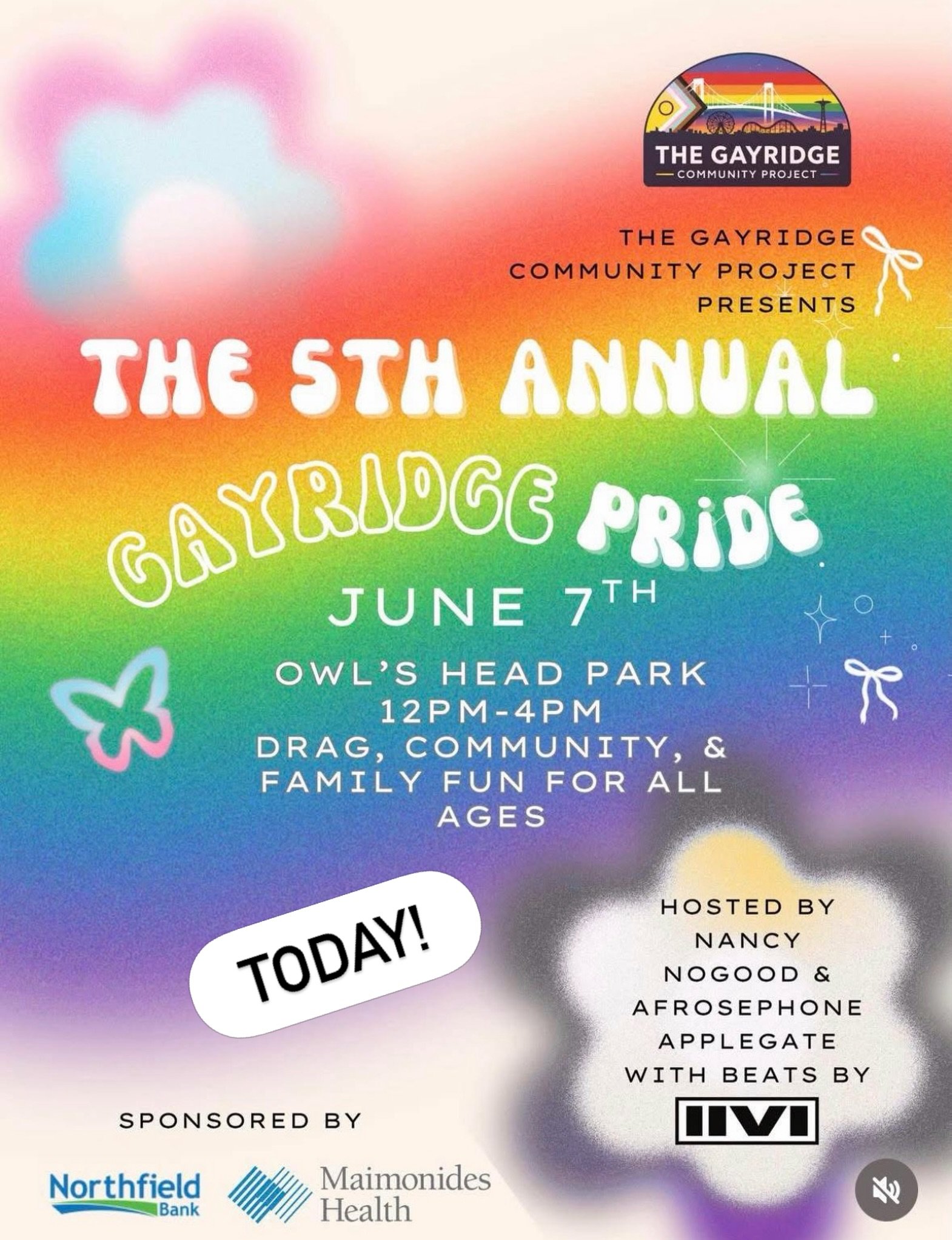 Today is the 5th annual Gay Ridge Pride! It&rsquo;s a family-friendly festival from 12-4pm in Owls Head Park and will feature live entertainment, community connections, resourse booths, field games, and more 🌈 so pack a picnic, and let&rsquo;s have 