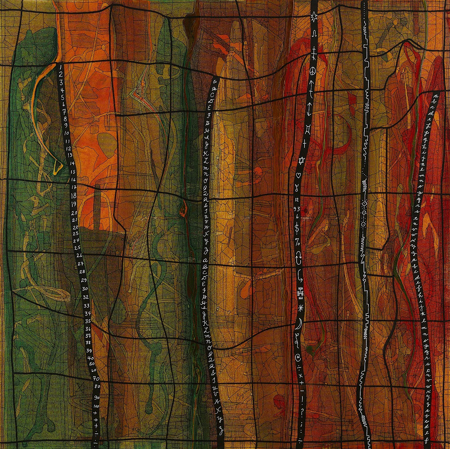 A Sapien Journey , 2024, Acrylic on canvas, 40 x 40 in