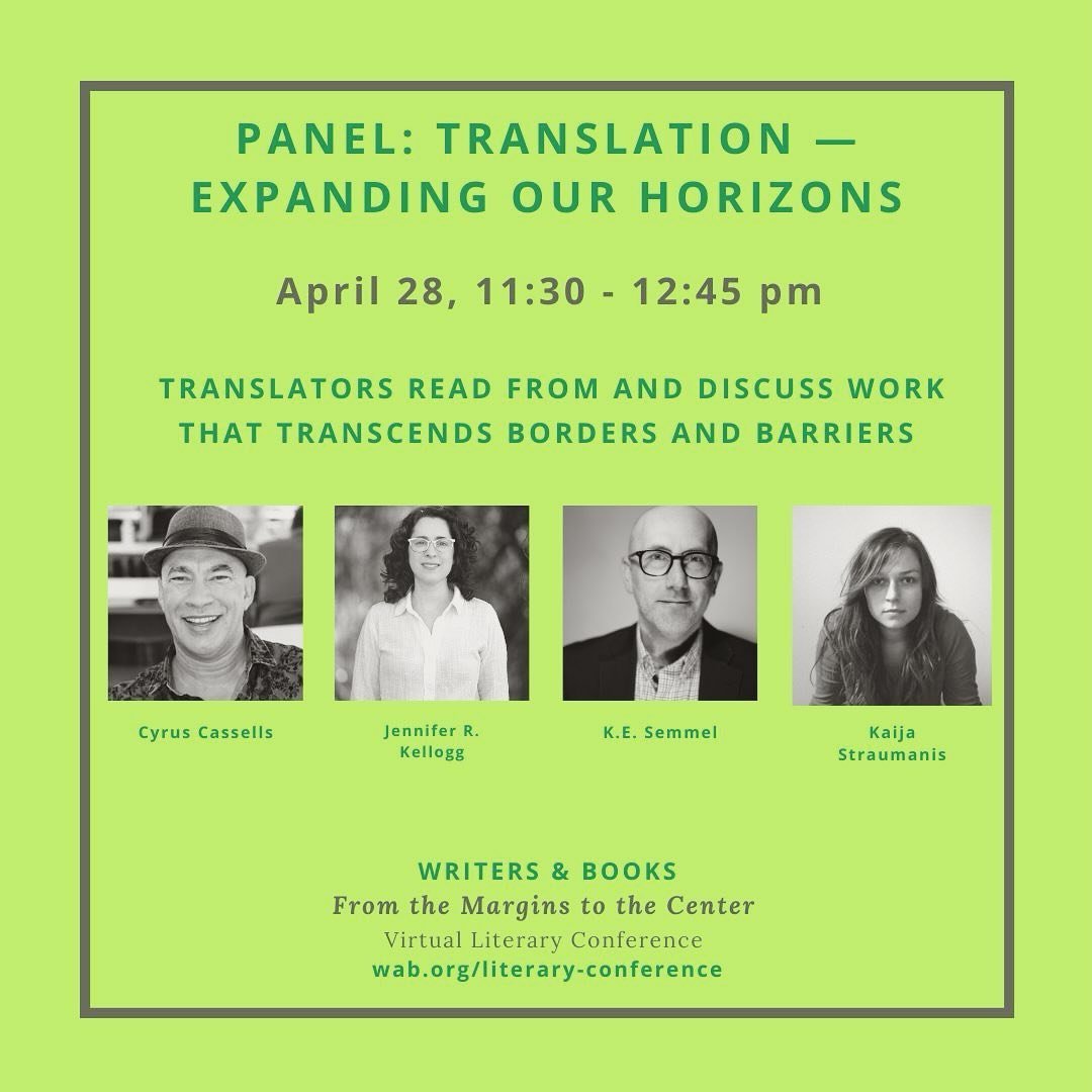 Join me and these wonderful translator friends on Sunday for a conversation about how we came to translate and what moves and inspires us. #translation #literarytranslation