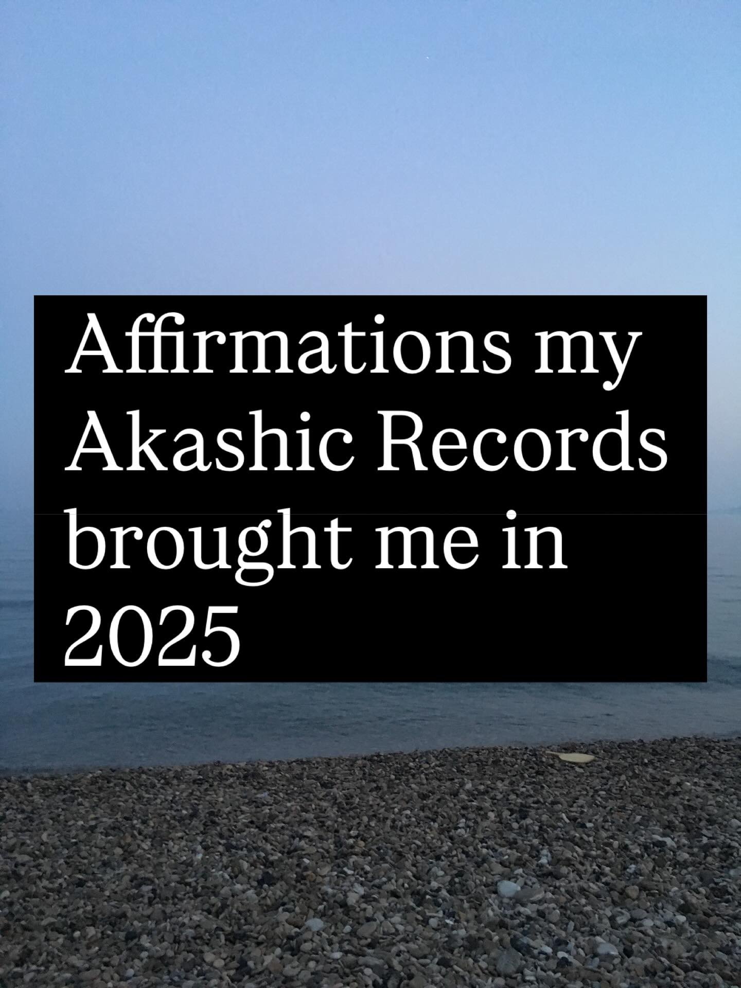 Affirmations my Akashic Records brought me in 2025! May they support you in your process. ❤️⚡️