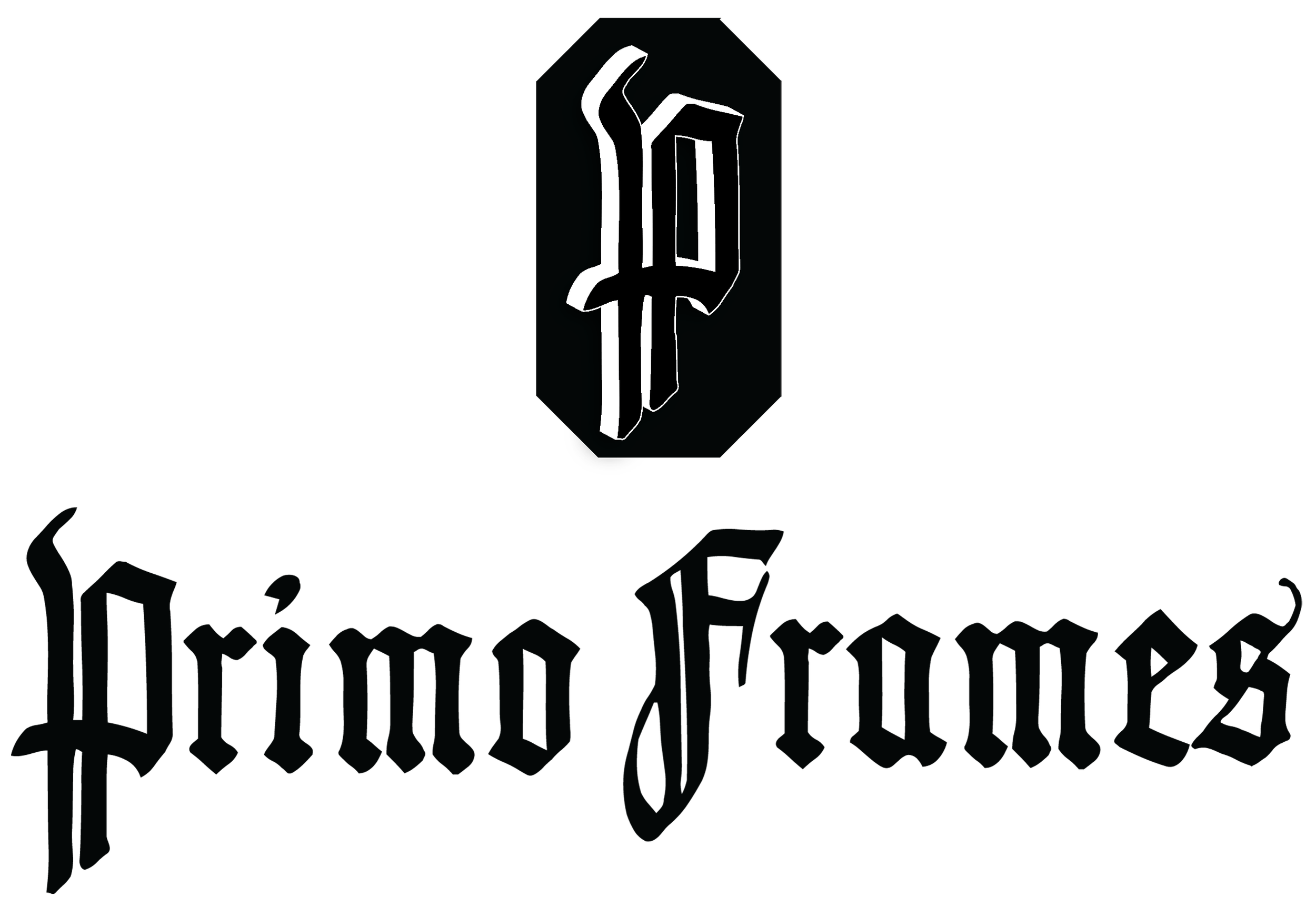 Copy of Primo Frames Logo - Transparent Background - White P.png
