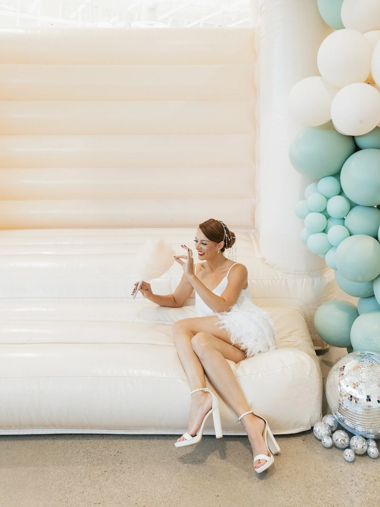 Jumping into a new era 🧡

Photography: @salome_palomino
Venue: @thecommonsvenue
Design &amp; Planning: @inflateeventssandiego
Balloons: @soireebyria
Bounce House: @inflatesandiego
Cookies &amp; Cake: @siftedandsugared
Cotton Candy: @swoonful
Fringe: