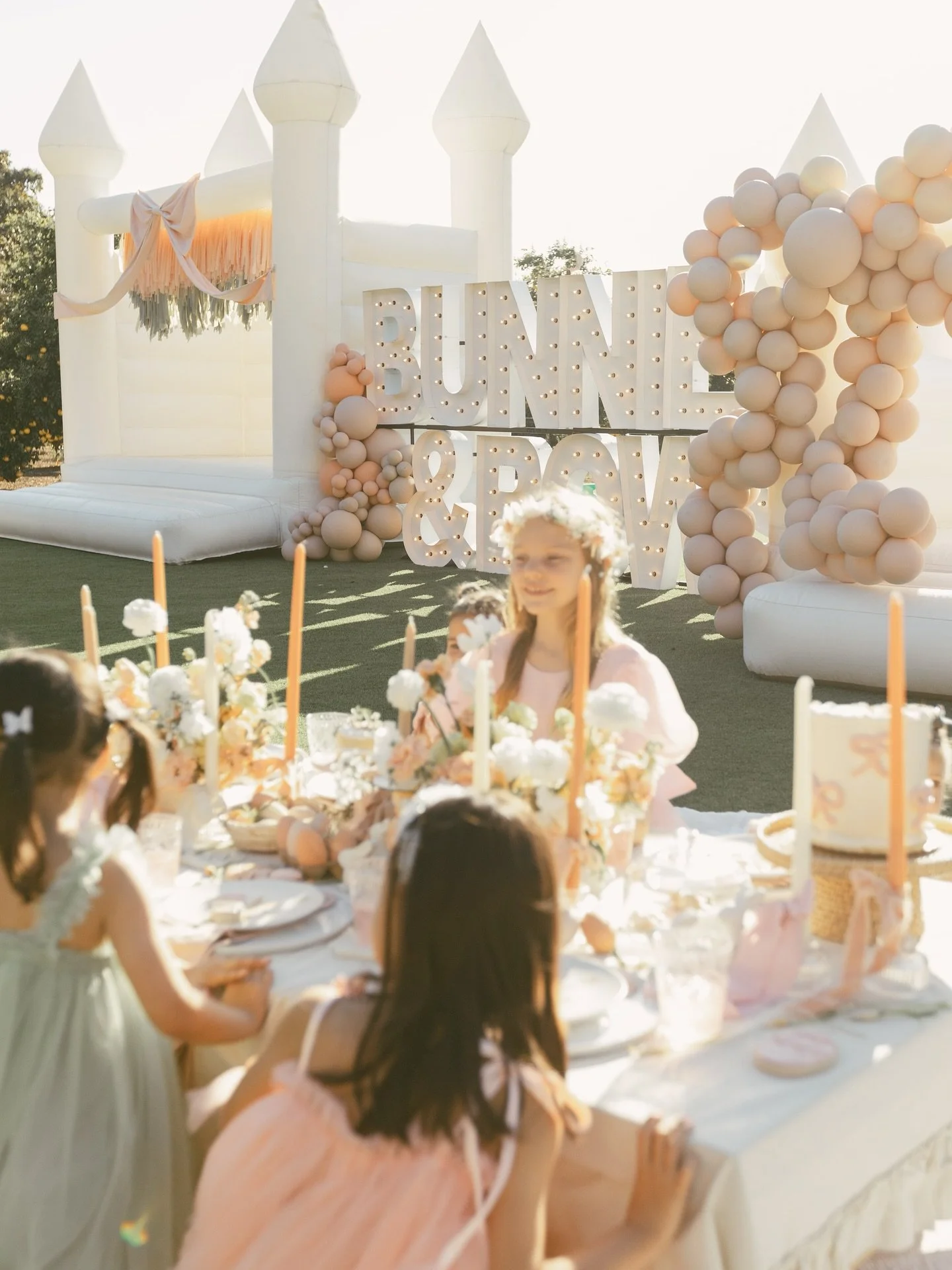 Bunnies &amp; bounce houses &amp; bows - our favorite Easter combination 🐰🎀💐

Vendors:
Photographer: @salome_palomino
Planning, design, backdrops, balloons, kids picnic @rentbohobabes
Planning and bounce house: @inflatesandiego
Venue: @ranchogueji