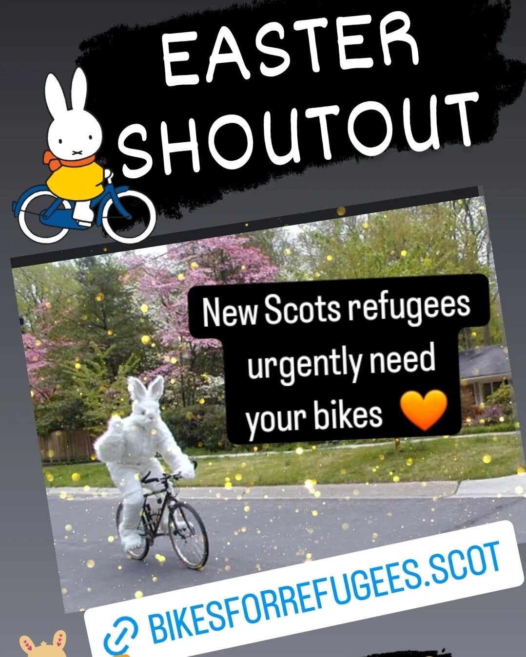 www.bikesforrefugees.scot 

If you have a bike that you can donate to a refugee we would love to hear from you.

Better condition the bike the better. Adult bikes particularly welcome.

Please complete our donate a bike for on our website thank you ?