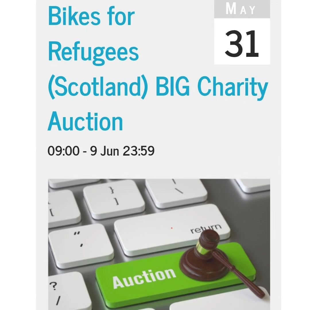 Our online fundraising auction will launch &amp; go live on 31st May until 9th June to coincide with the Edinburgh Festival of Cycling @edfoc 

We have lots of exciting lots for you to bid upon and win! Artworks, experiences, bike/cycling themed lots