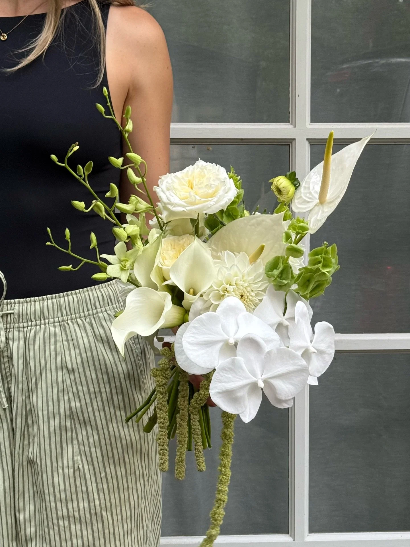 For Jordyn and her girls 
⠀⠀⠀⠀⠀⠀⠀⠀⠀
Elegant bouquets of calla lilies, garden roses, orchids, anthuriums and dahlias. The most dainty and beautiful combo