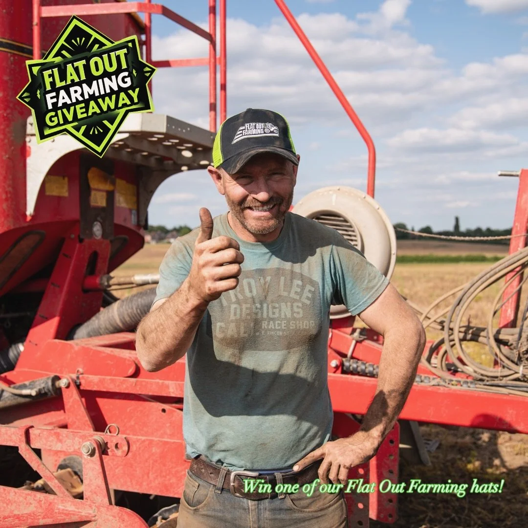 🚜💥Enter our FLAT OUT FARMING&reg;️ GIVEAWAY!💥🚜

To celebrate our little launch of our very first product, we&rsquo;re giving away five of our Flat Out Farming &lsquo;The Original&rsquo; Lime Green Trucker hats. To enter:

1. Follow @jbfarminglife