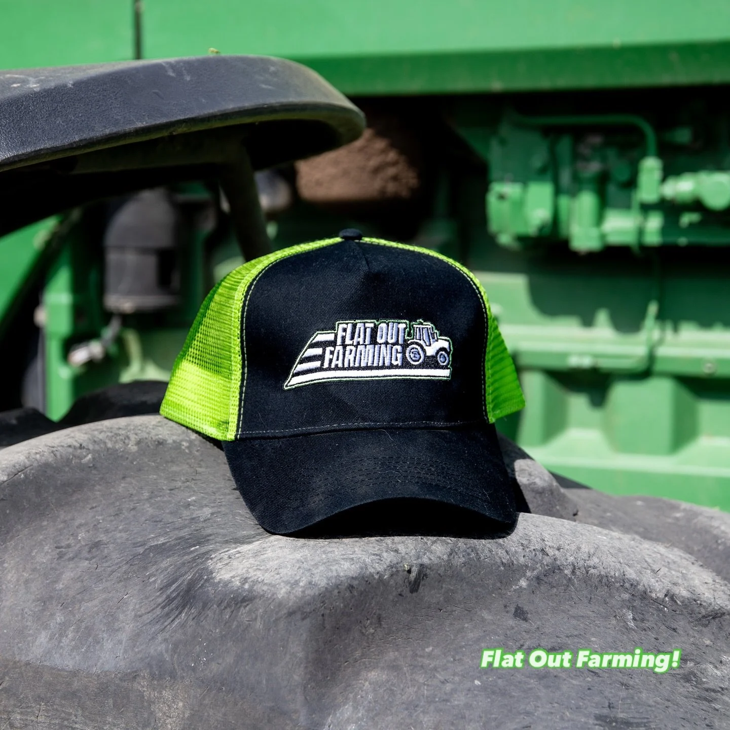 ⭐️ Just a few hours left of our GIVEAWAY! ⭐️

As part of our FLAT OUT FARMING launch 🚀 we&rsquo;re giving away five of these Flat Out Farming Original Lime Green Trucker caps 🚜🧢 

Be quick to enter.. it ENDS AT MIDNIGHT! Get involved and support o