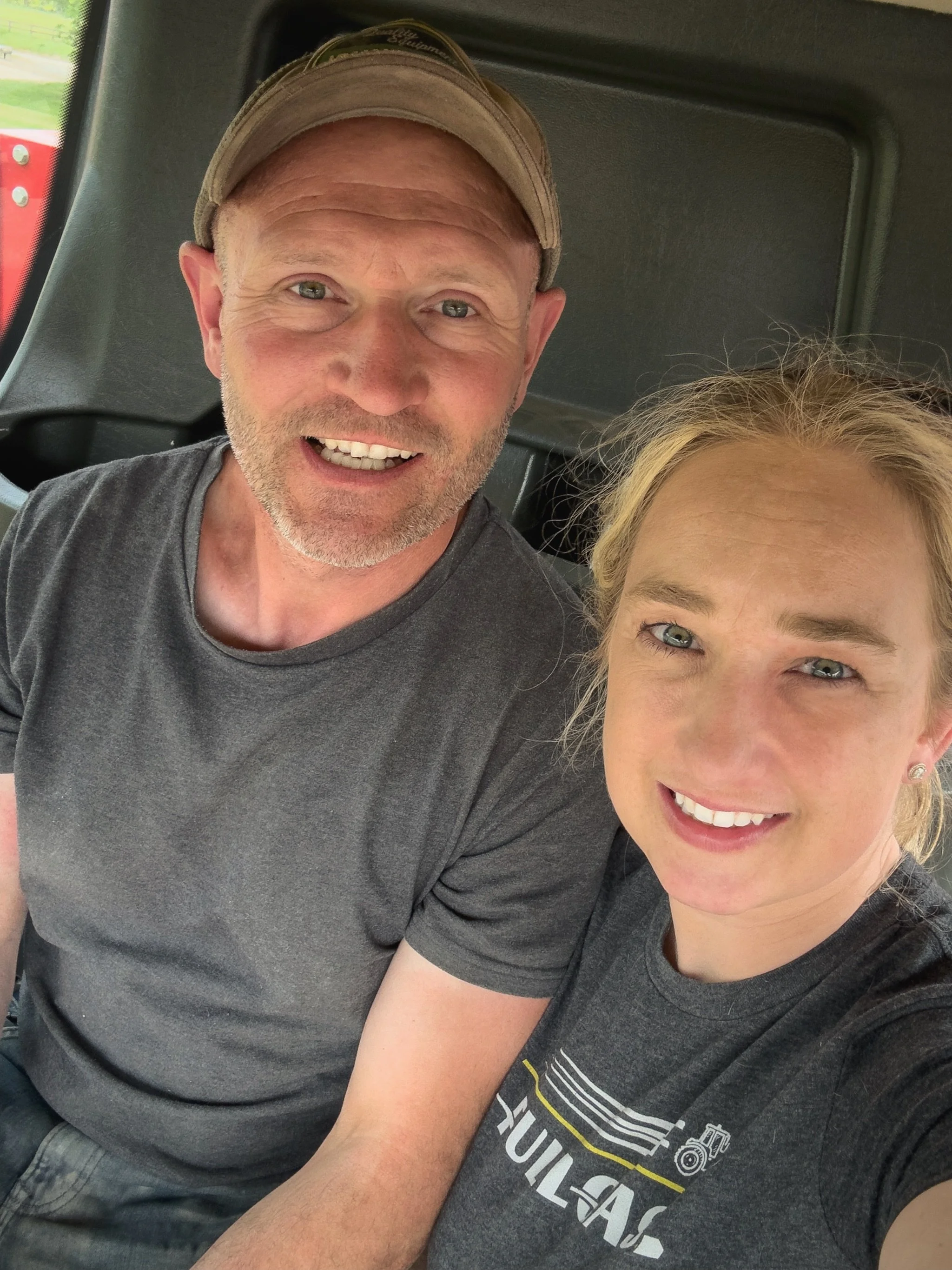 A rare moment! Looking a bit frazzled 🤪 but it was nice to have a few minutes in the sprayer together and just enjoy a moment of farming, kinda like old times! 💚🚜

#farmlife #farmingfamily #farmwife #britishfarming