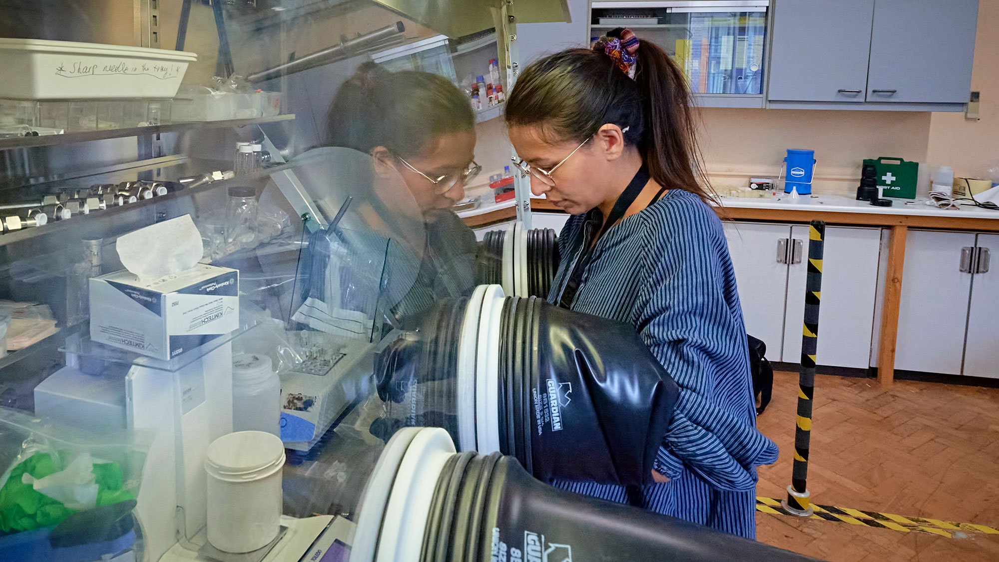Female PhD student in the laboratory