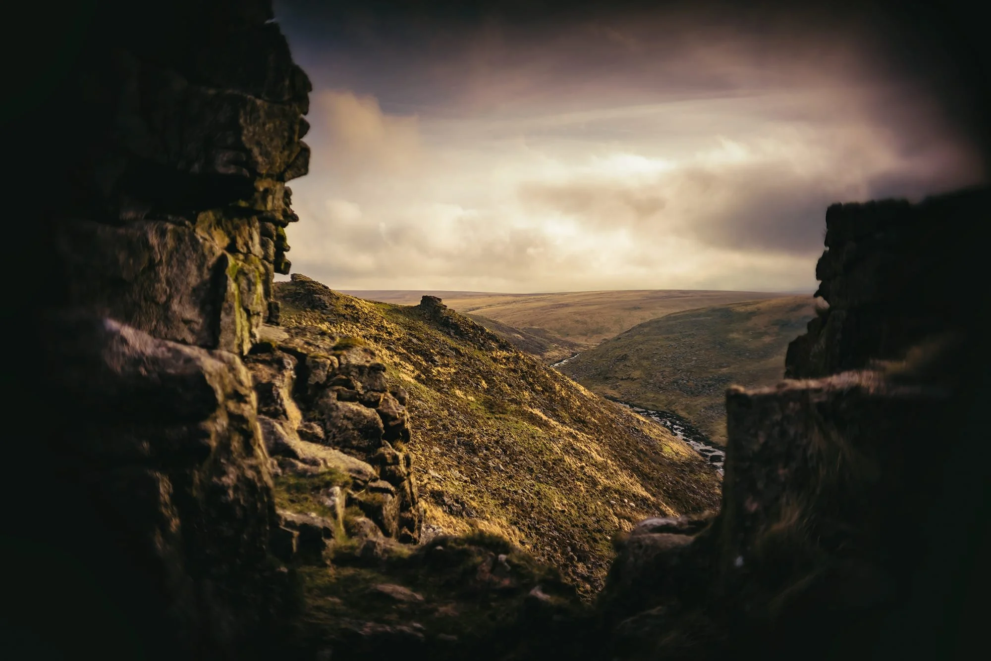 A moody image of the famous Tavy Cleave on Dartmoor