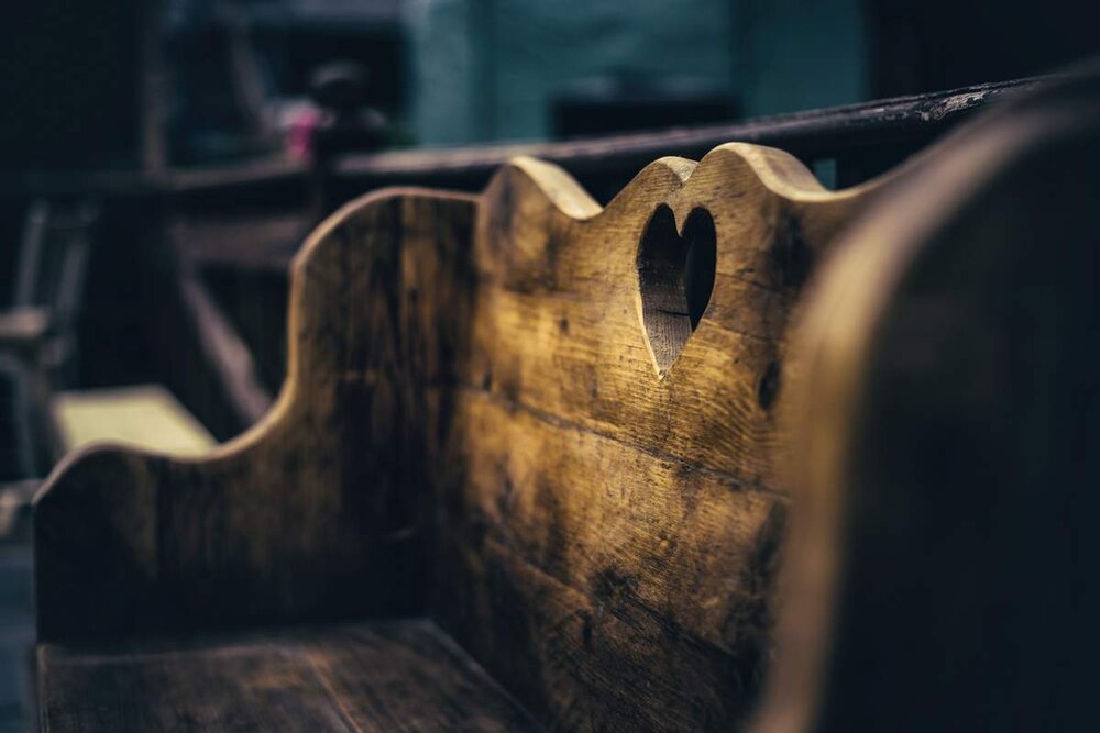 Rustic Heart Benches