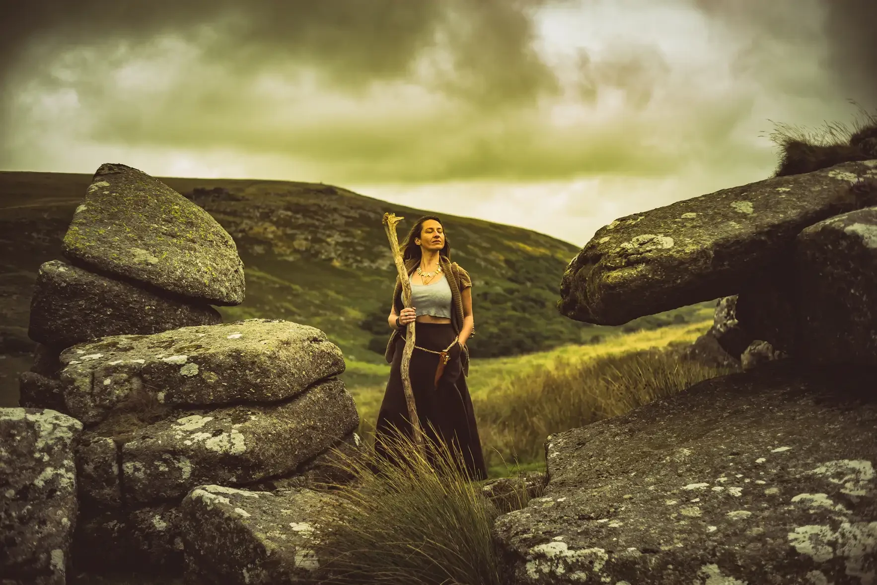 Moody Portraits on Dartmoor by Glavind Strachan Photography  Nature Penny - on Shelstone Tor