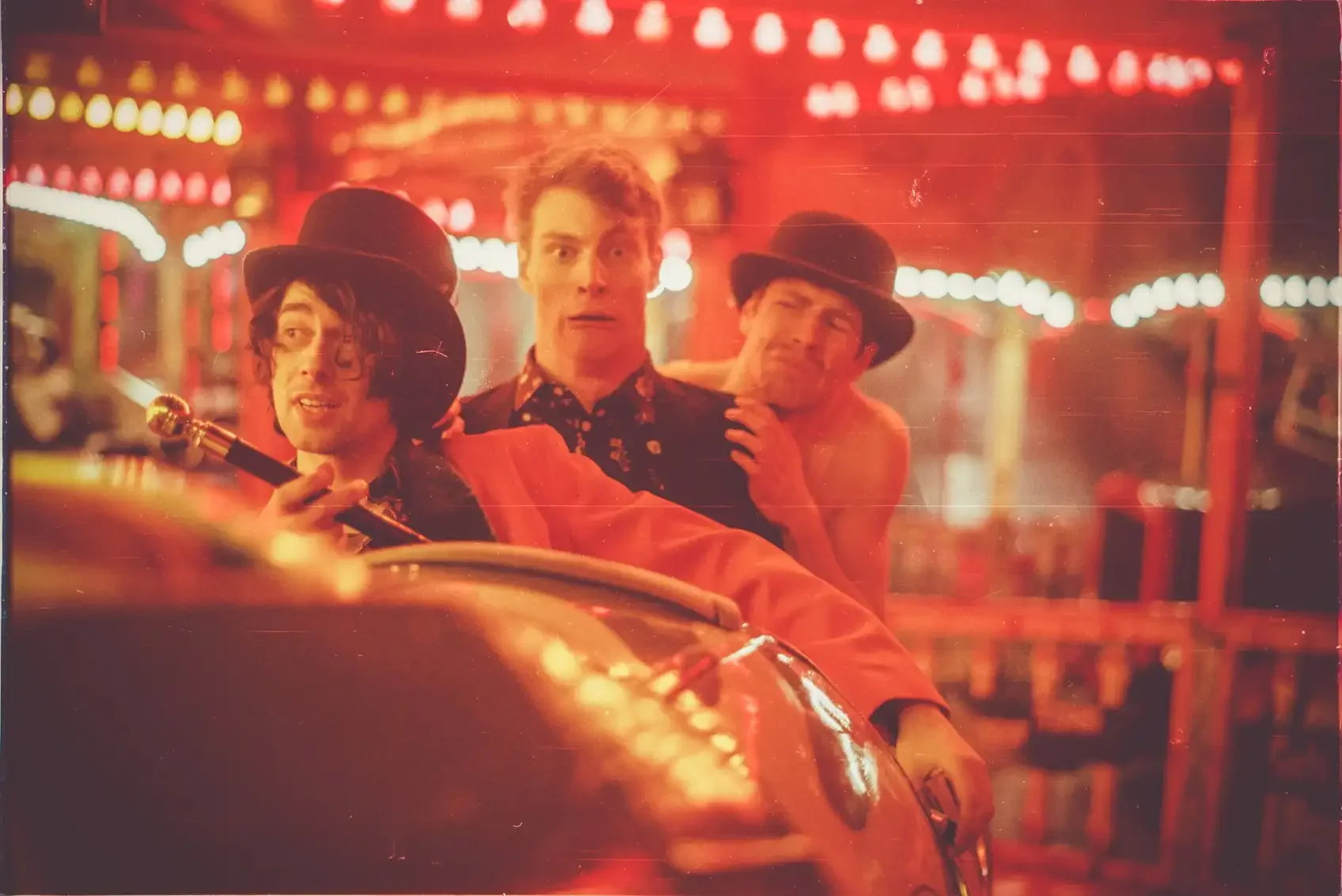 Band photography on colour film image at The Dingles Fairground Heritage Centre