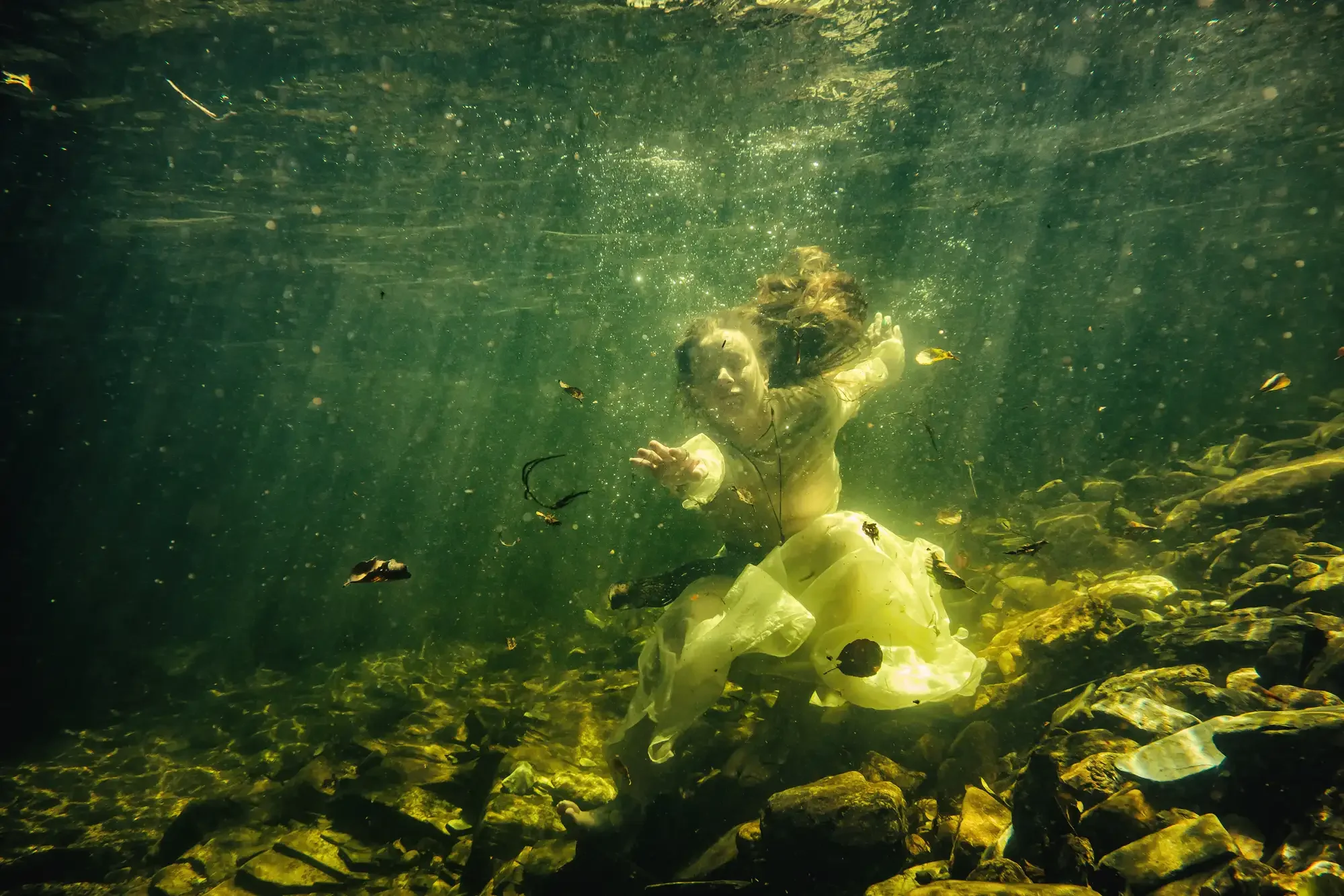 Underwater Portrait Photography in Devon and on Dartmoor - Experimental Portraits on Dartmoor by Glavind Strachan Photography