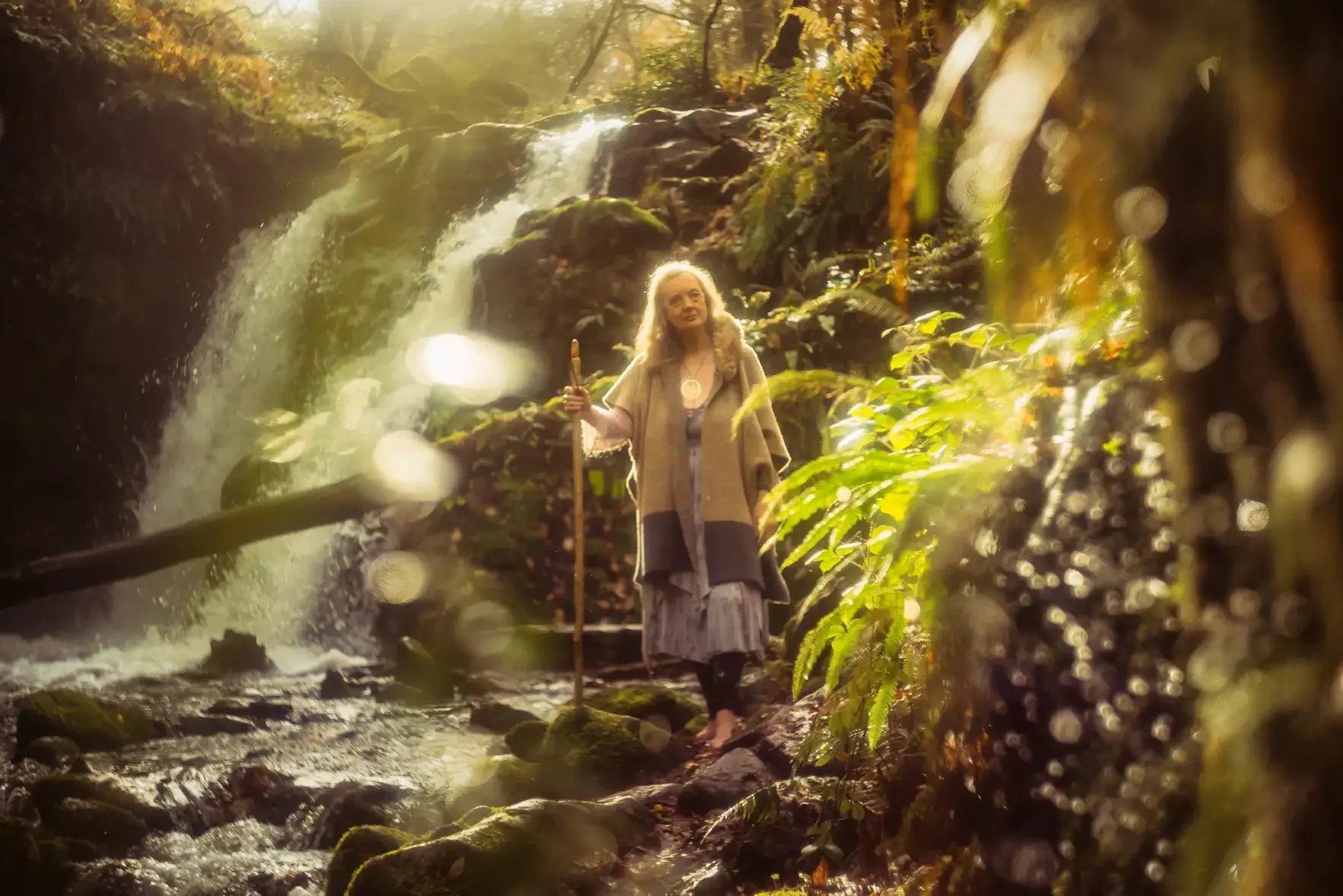 Artistic Portraits on Dartmoor - Glavind Strachan Photography - Poet Susan Taylor at Venford Falls