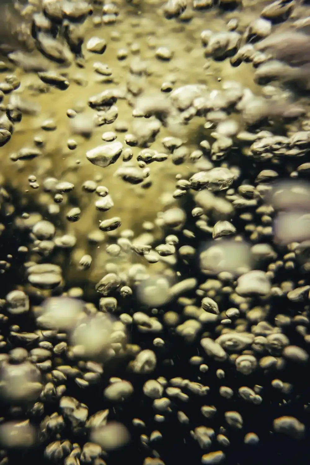 Underwater Landscape on Dartmoor - bubbles in Amicombe Brook
