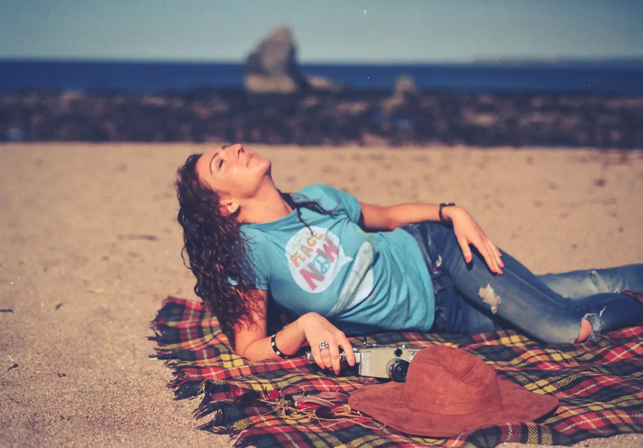 Hippy vibe photoshoot shot on colour film