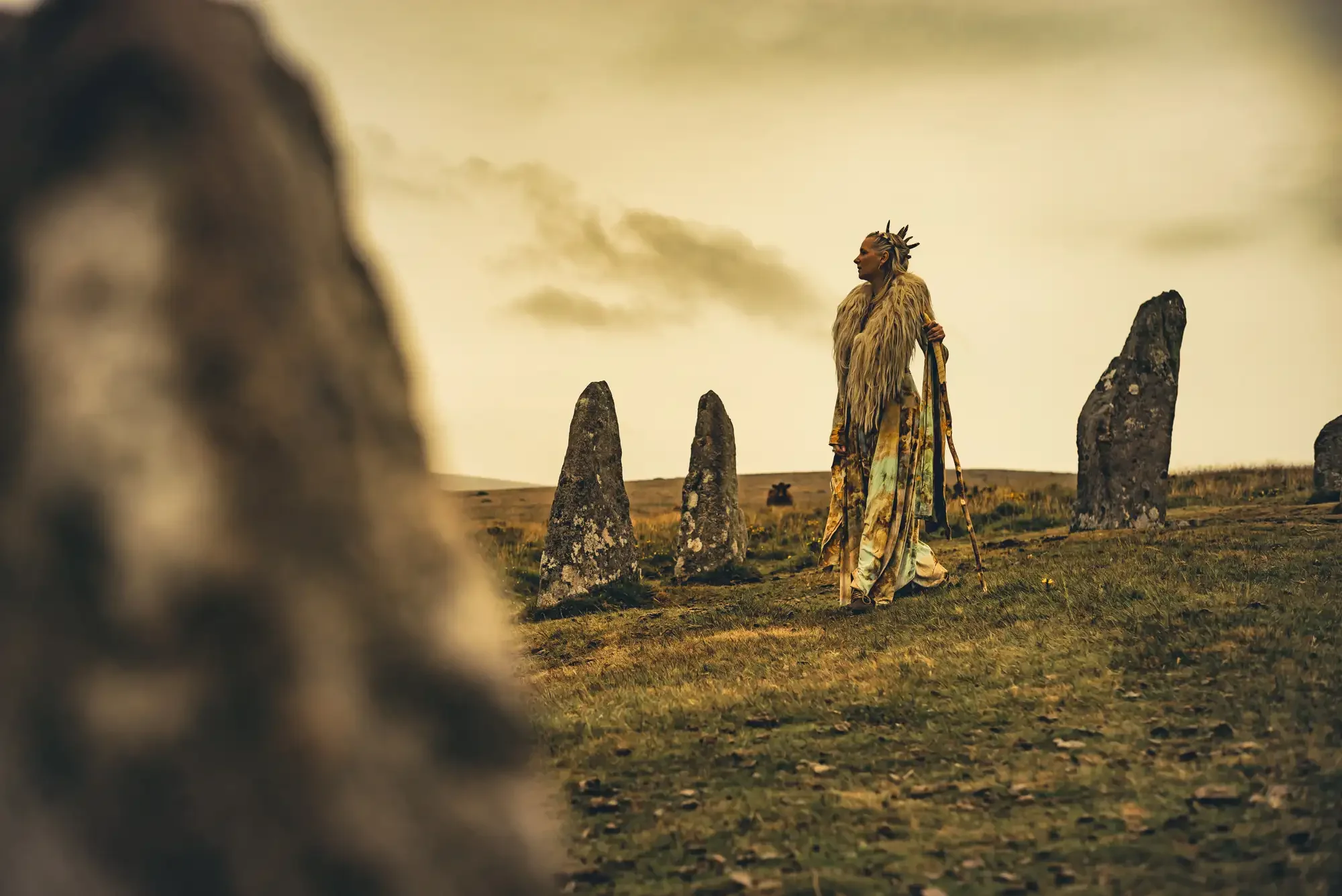 Avocaholistic - Lou Clancy at Scorhill Stone Circle on Dartmoor - A Portrait by Glavind Strachan Photography