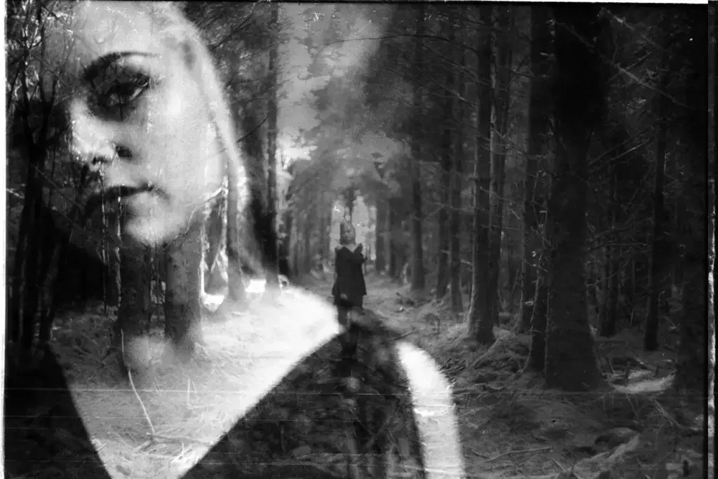 Digital combination of two analogue film images