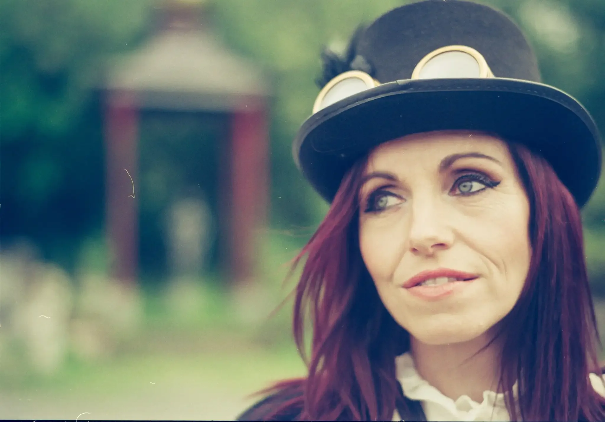 Jules in a steampunk shoot using colour film