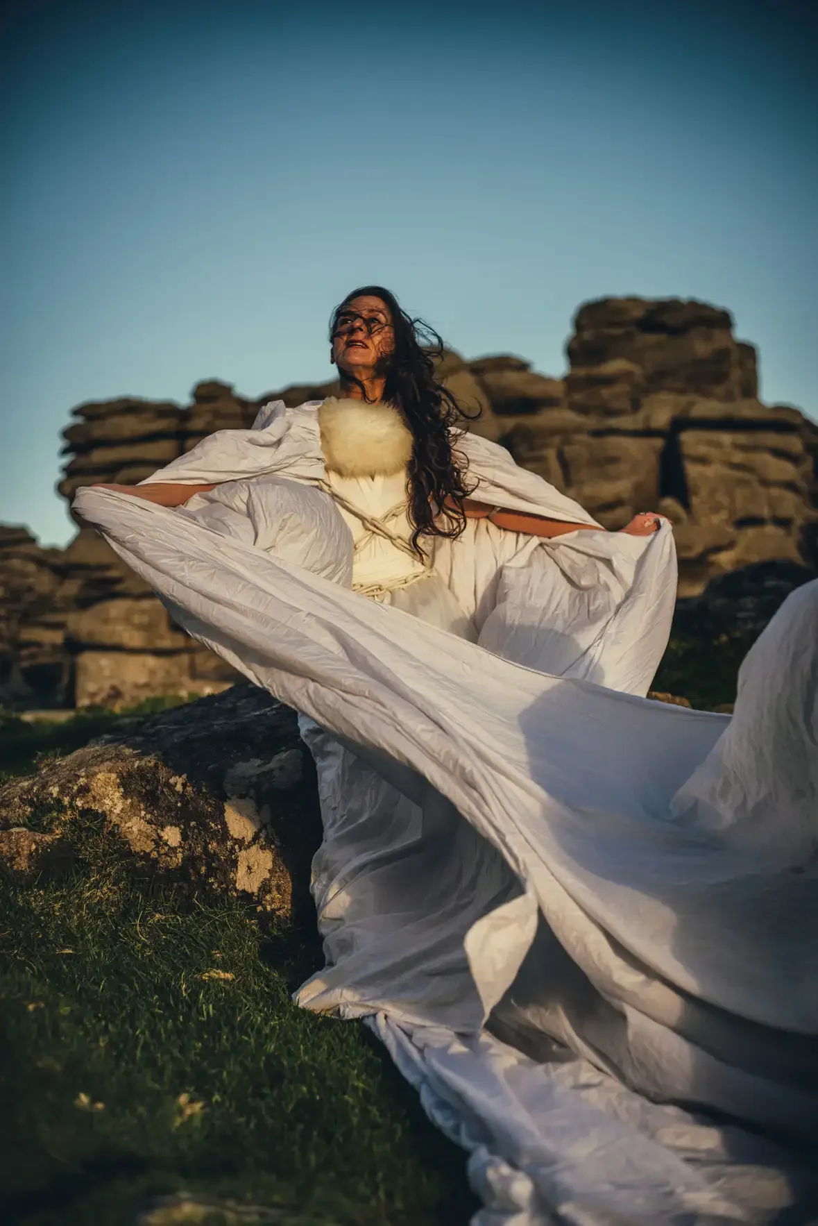 Spiritual Teacher Tara Beckerley - Chung photographed on Hound Tor by Glavind Strachan Photography