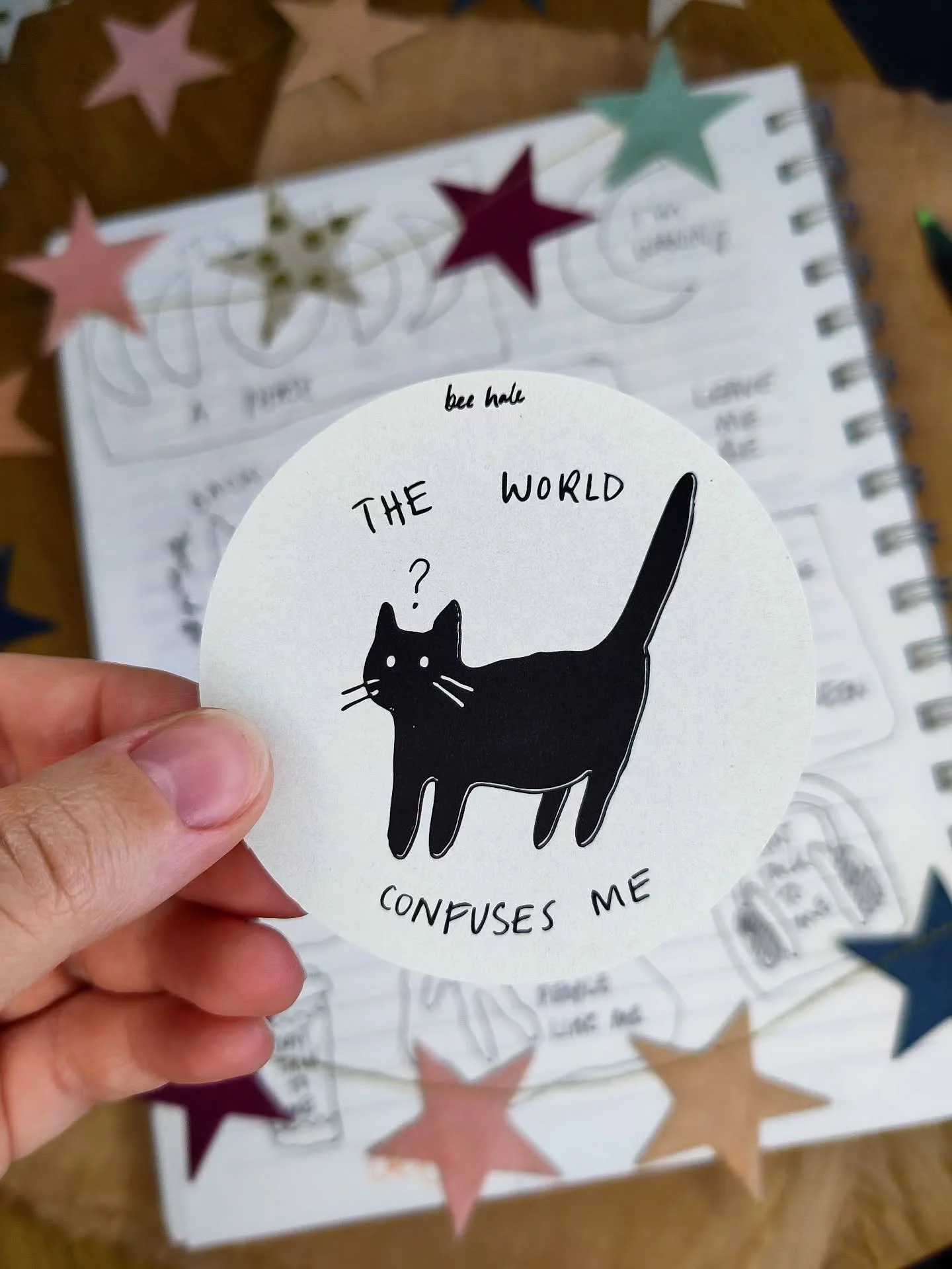 I've been working on some sticker designs recently and they're now available in my Etsy shop ✨ Go check them out if you're interested 😺Link in bio |  https://beehalestudio.etsy.com