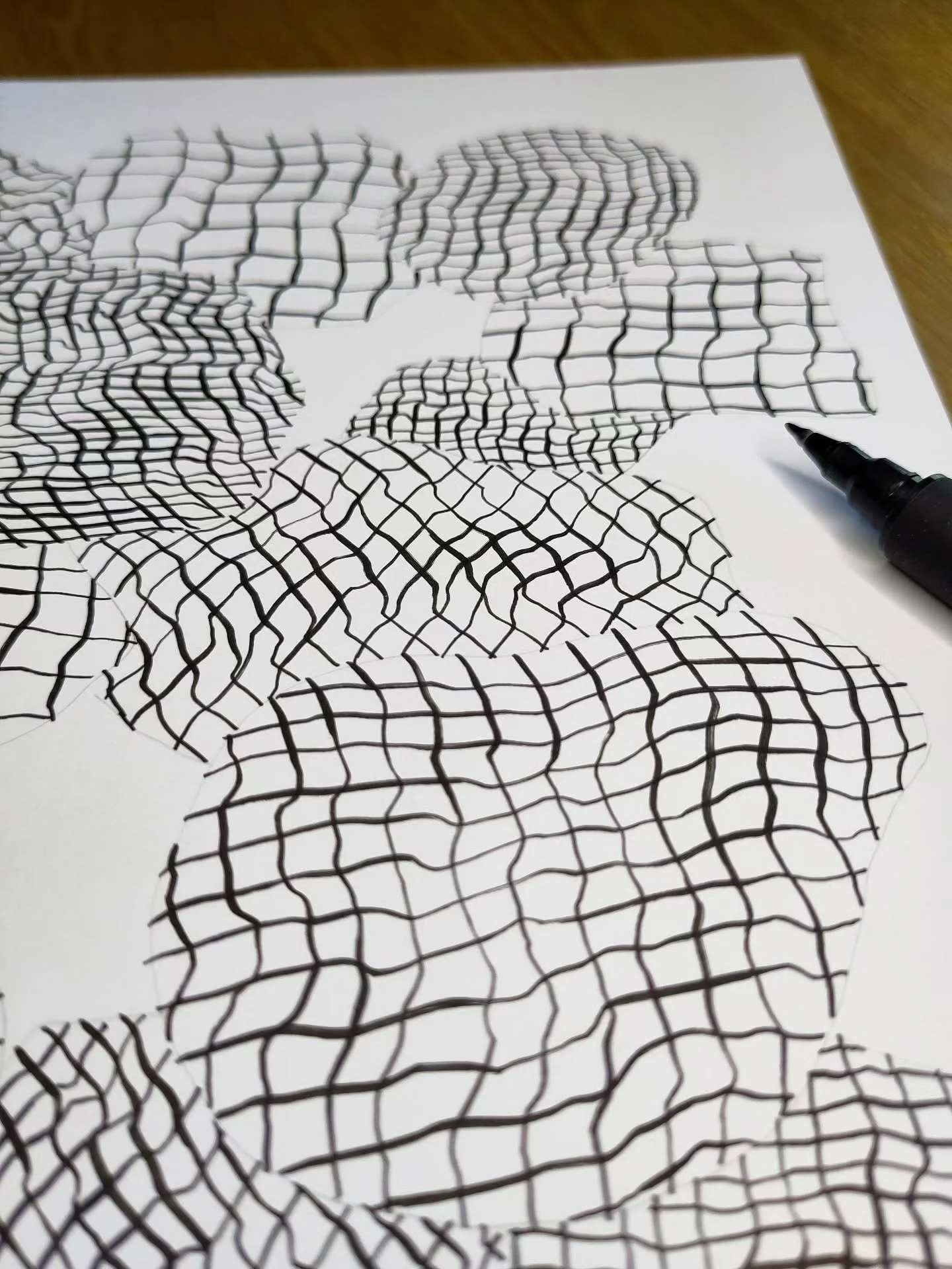 Dancing Weaves 🫆 Available as a digital print in my shop - link in bio ✨ 
&bull;
#inkdrawings #digitalprint #pendrawings #abstractart #minimalistart #zentangle #artprint