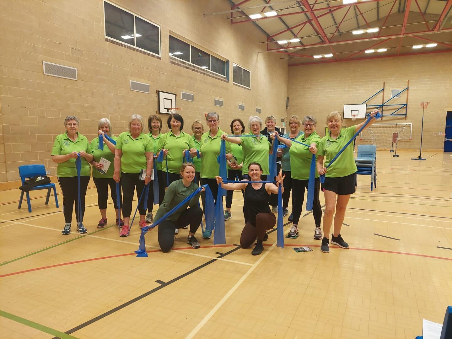 We voluntarily delivered resistance band training to the  netball ladies.  Worcester WI Wigglers Walking Netball. They meet every Thursday at 10 am at Rivers Droitwich. This is part of &lsquo;Living Well for Longer&rsquo; in Worcestershire. The aim i