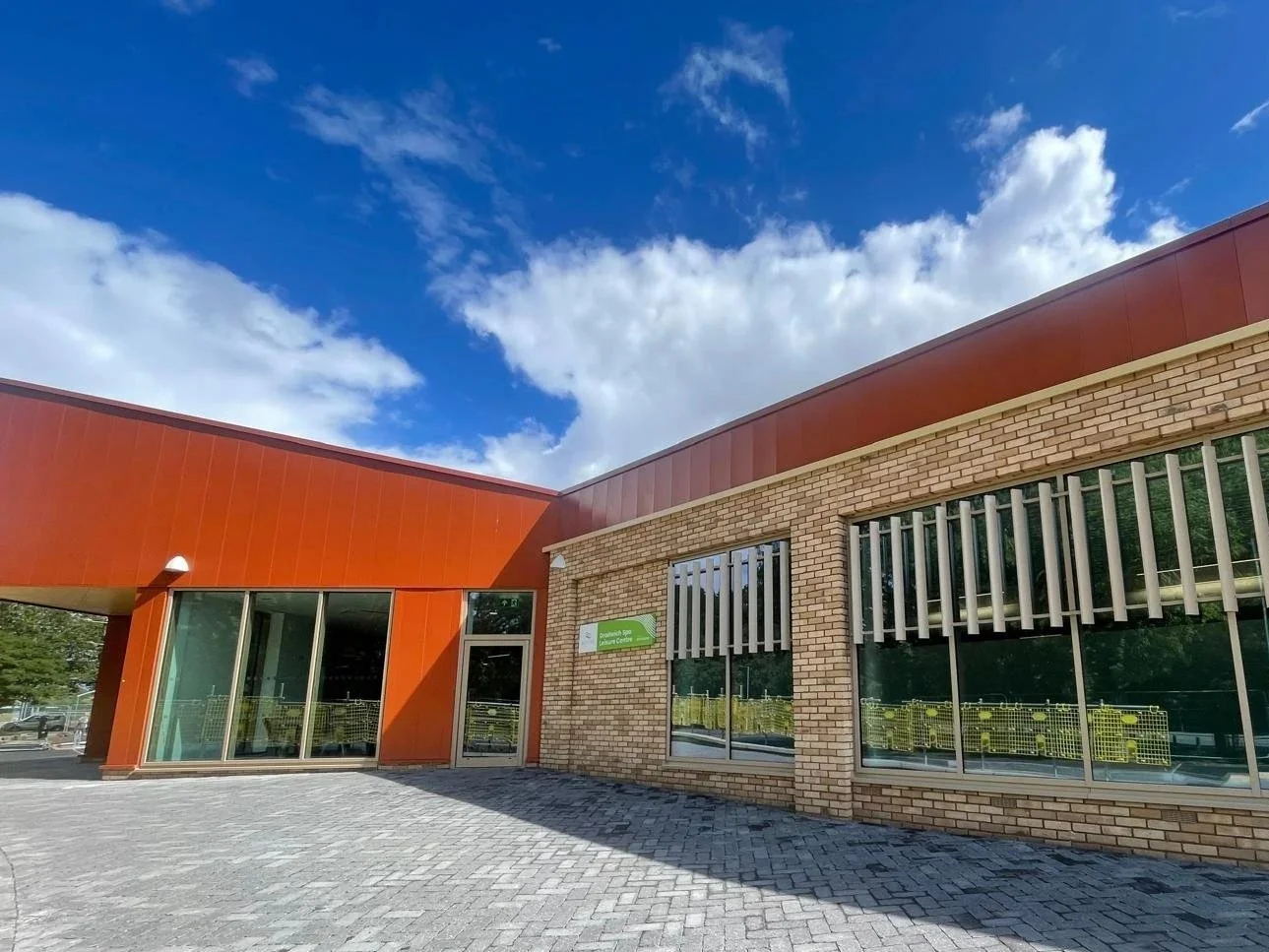 Exterior of Droitwich Spa Leisure Centre.