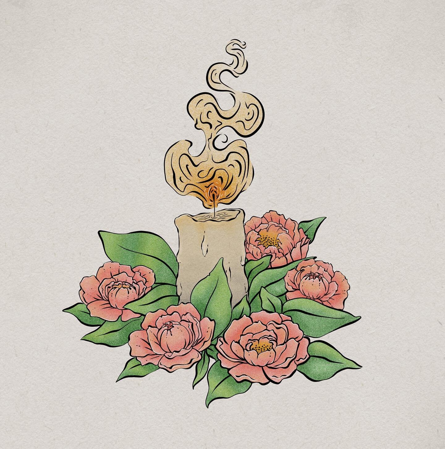 🕯🌿🌺 
Candlelit 

#candlelit #peonies #candlelight #procreateart #digitalillustration #autumn #skrzyniaart #thewickedwitchart #allhallowseve