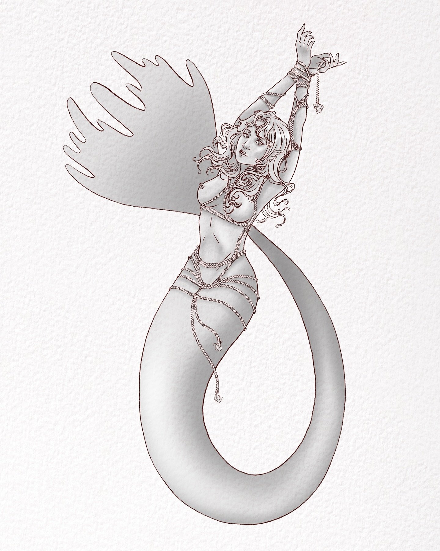 🧜🏼&zwj;♀️✨

#mermay #mermay2024 #siren #mermaid #digitalsketch #sketch #procreateart #skrzyniaart #thewickedwitchart