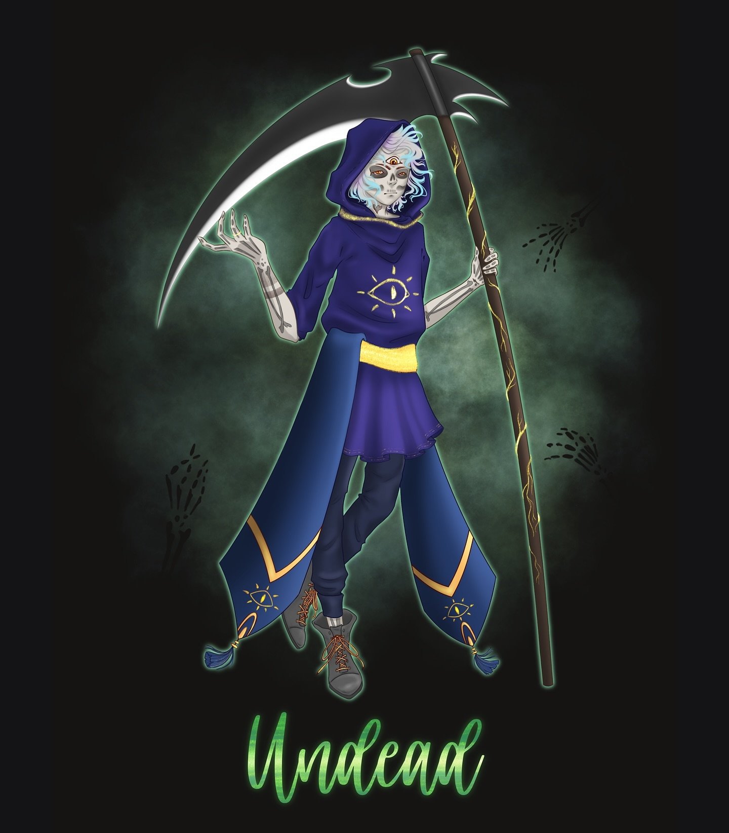 4. Undead @drawtober 

I decided for this prompt to draw my Apothecary boy. 

#drawtober #drawtober2024 #undead #monstermash #magic #digitalillustration #skrzyniaart #thewickedwitchart #autumnvibes🍁 #halloweenillustration