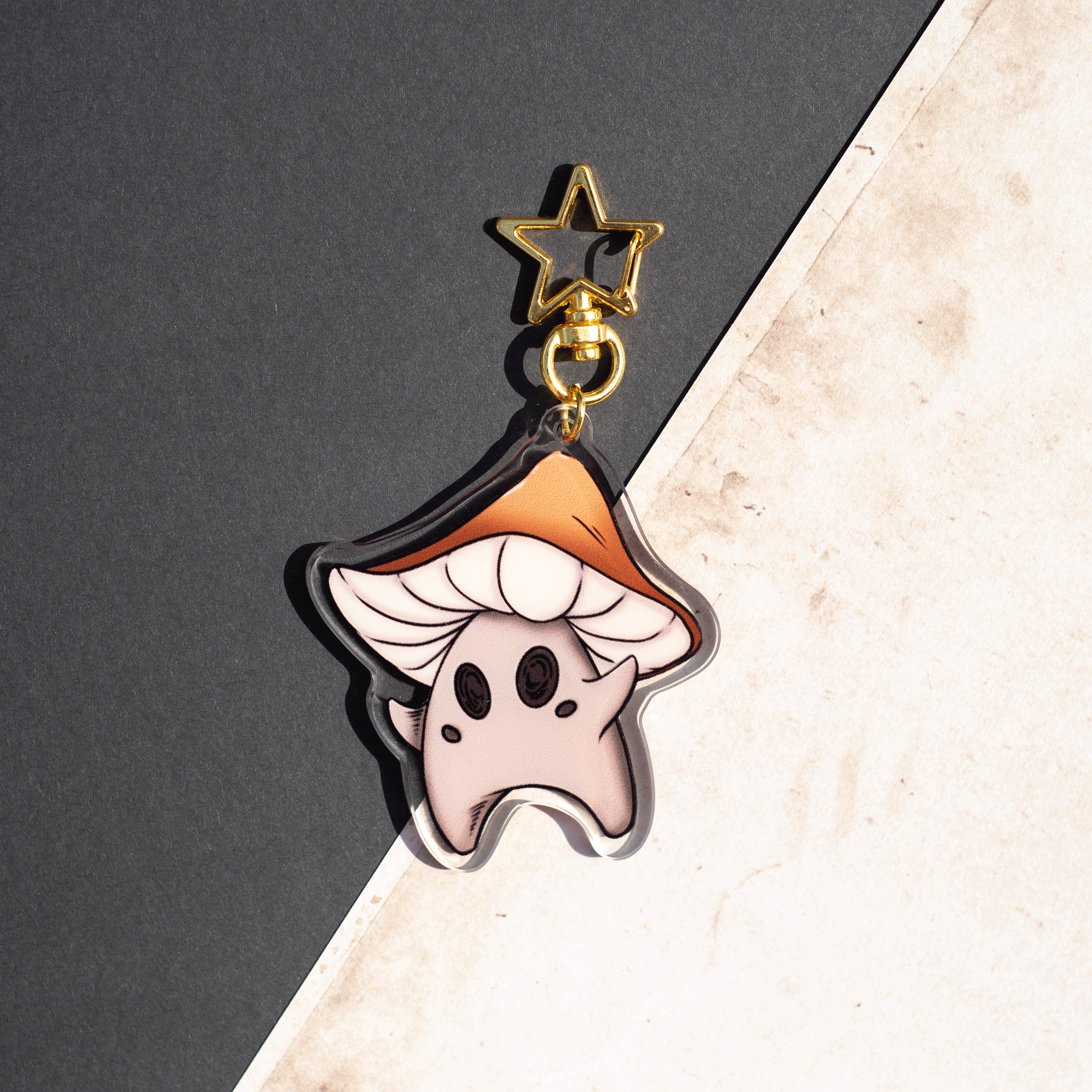 Brown Shroom | Acrylic Keychain
