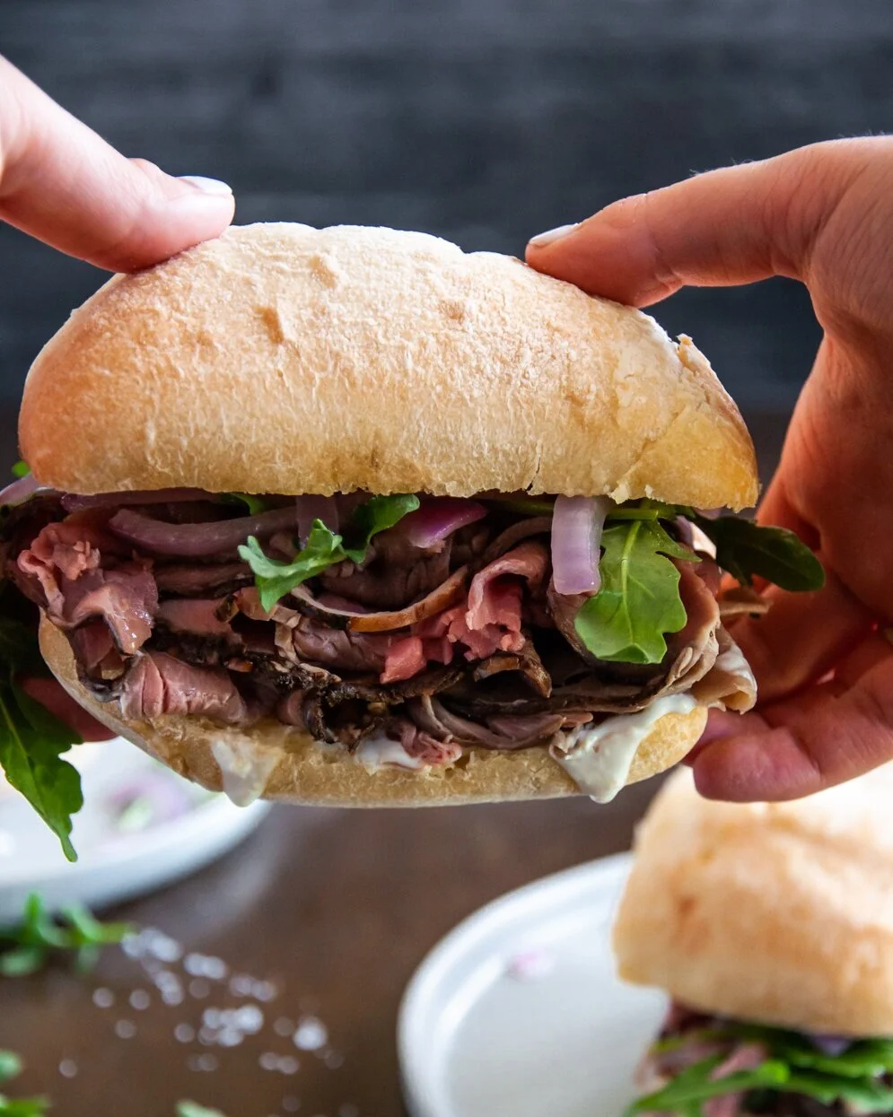 Nations Best Deli Meats — Roast Beef Sandwich with Horseradish Sauce