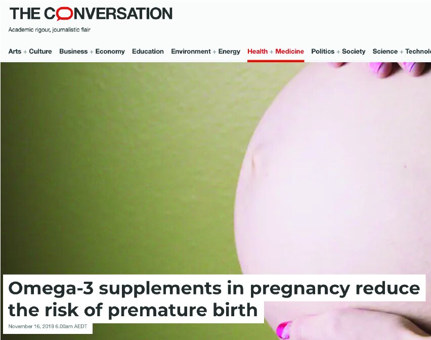 Latest Cochrane evidence on omega-3 for premature birth makes global headlines