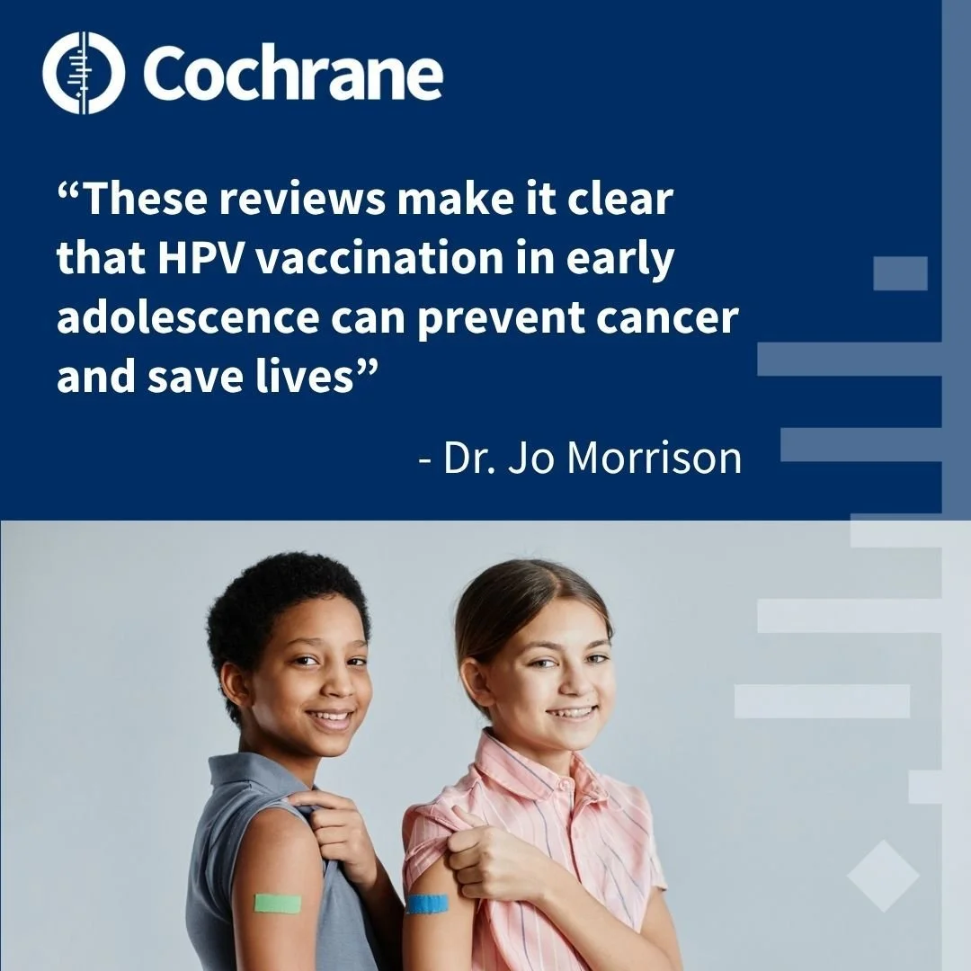 Latest Cochrane research confirms HPV vaccination prevents cervical cancer