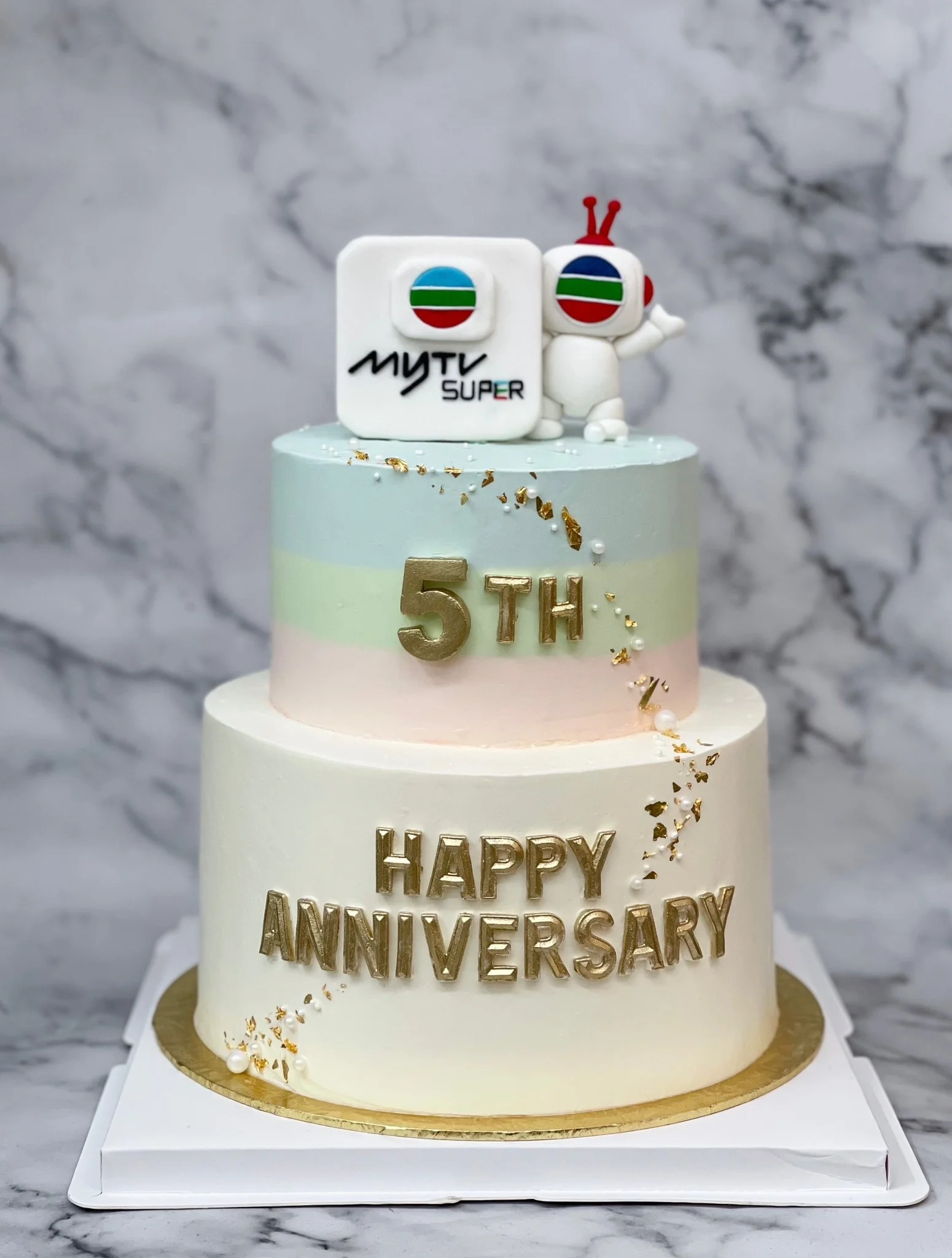 MyTV Super Celebration Cake for 5th Year Anniversary by Bilicious