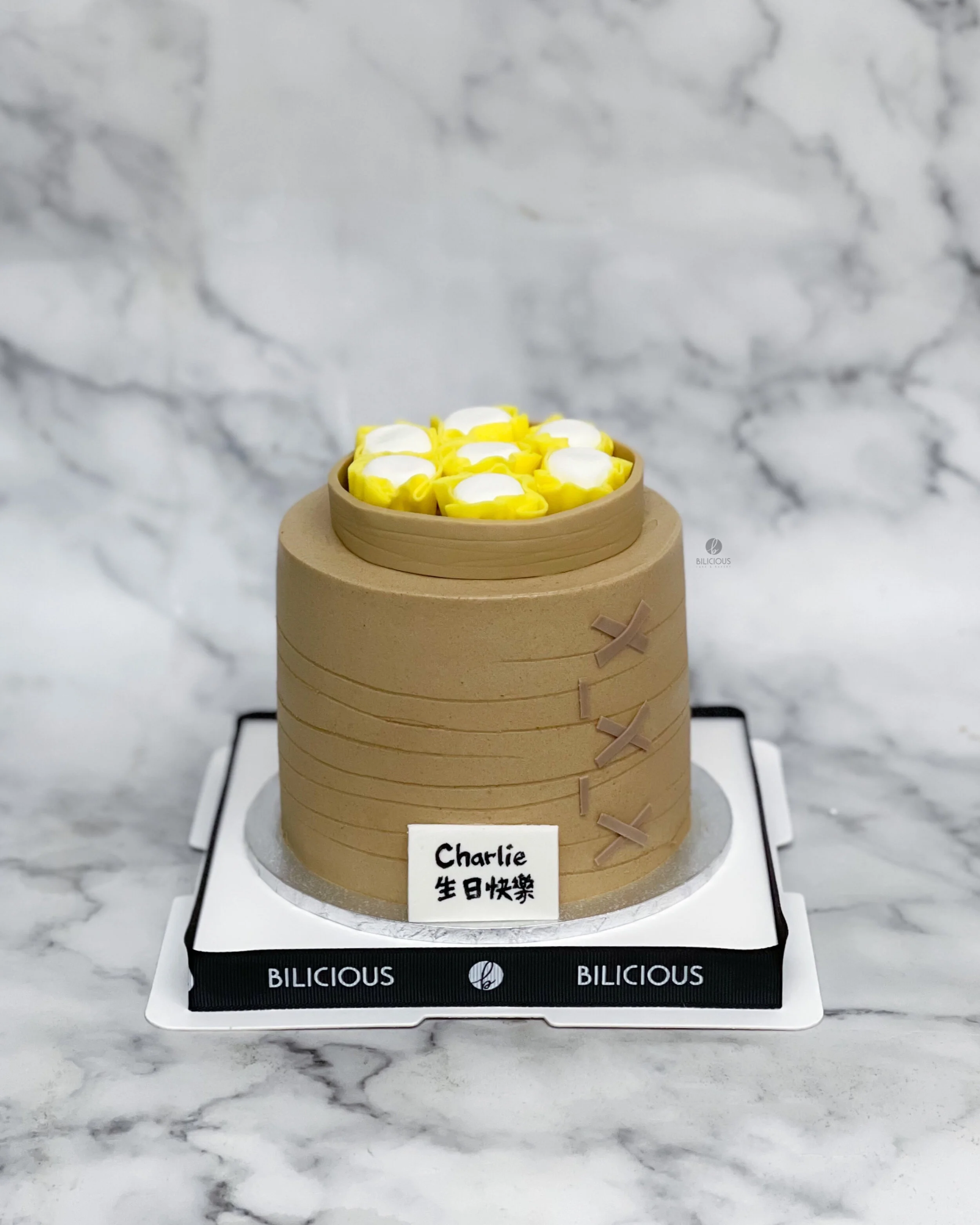 Dim Sum Chiffon Cake in Hong Kong - 燒賣蛋糕 x 蒸籠造型蛋糕