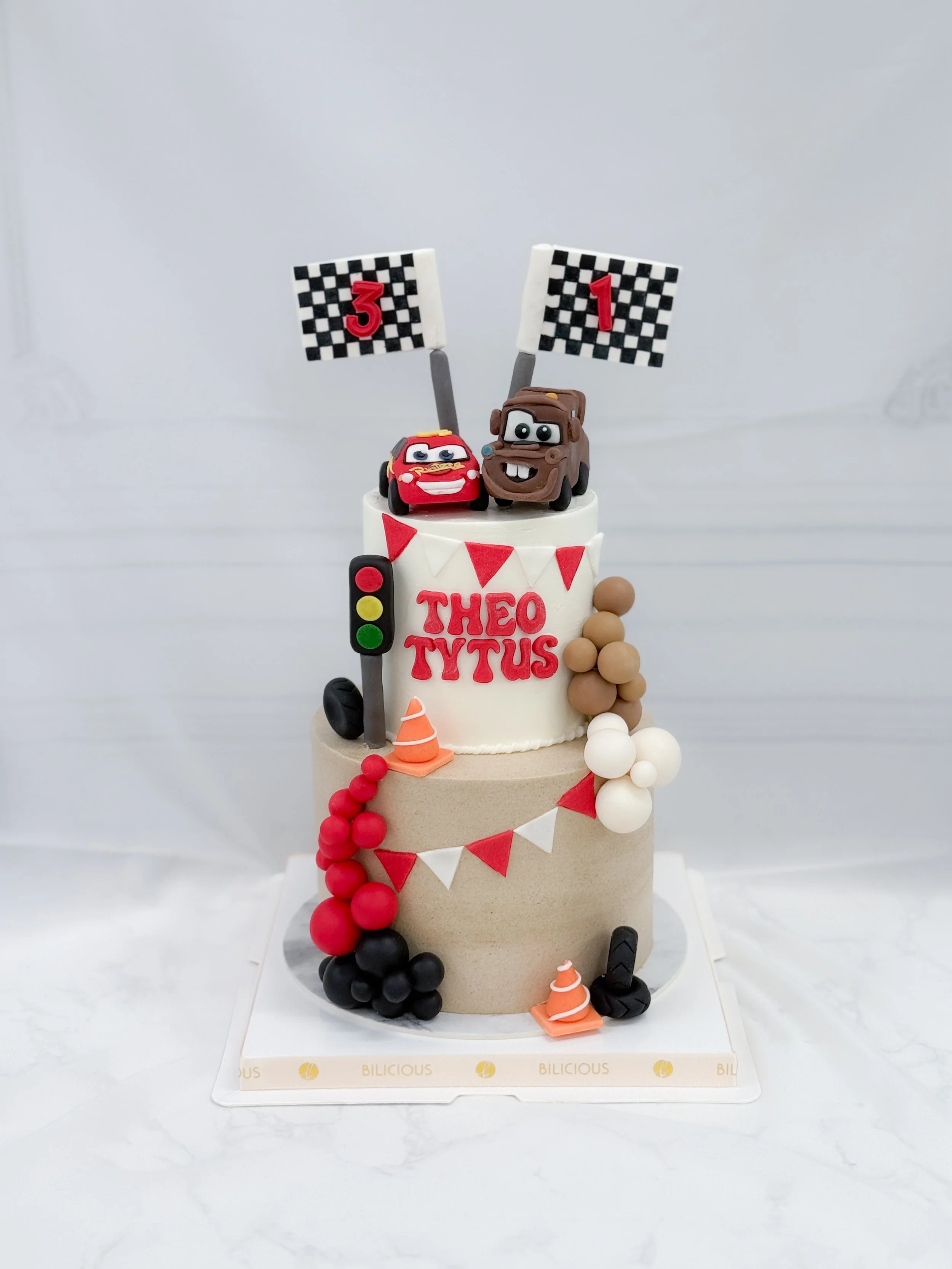 2層閃電麥坤生日蛋糕