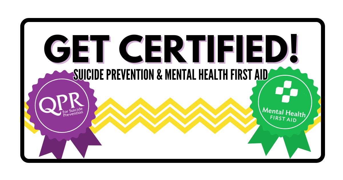 The Chase Continues: Upcoming Suicide Prevention and Mental Health First Aid Trainings