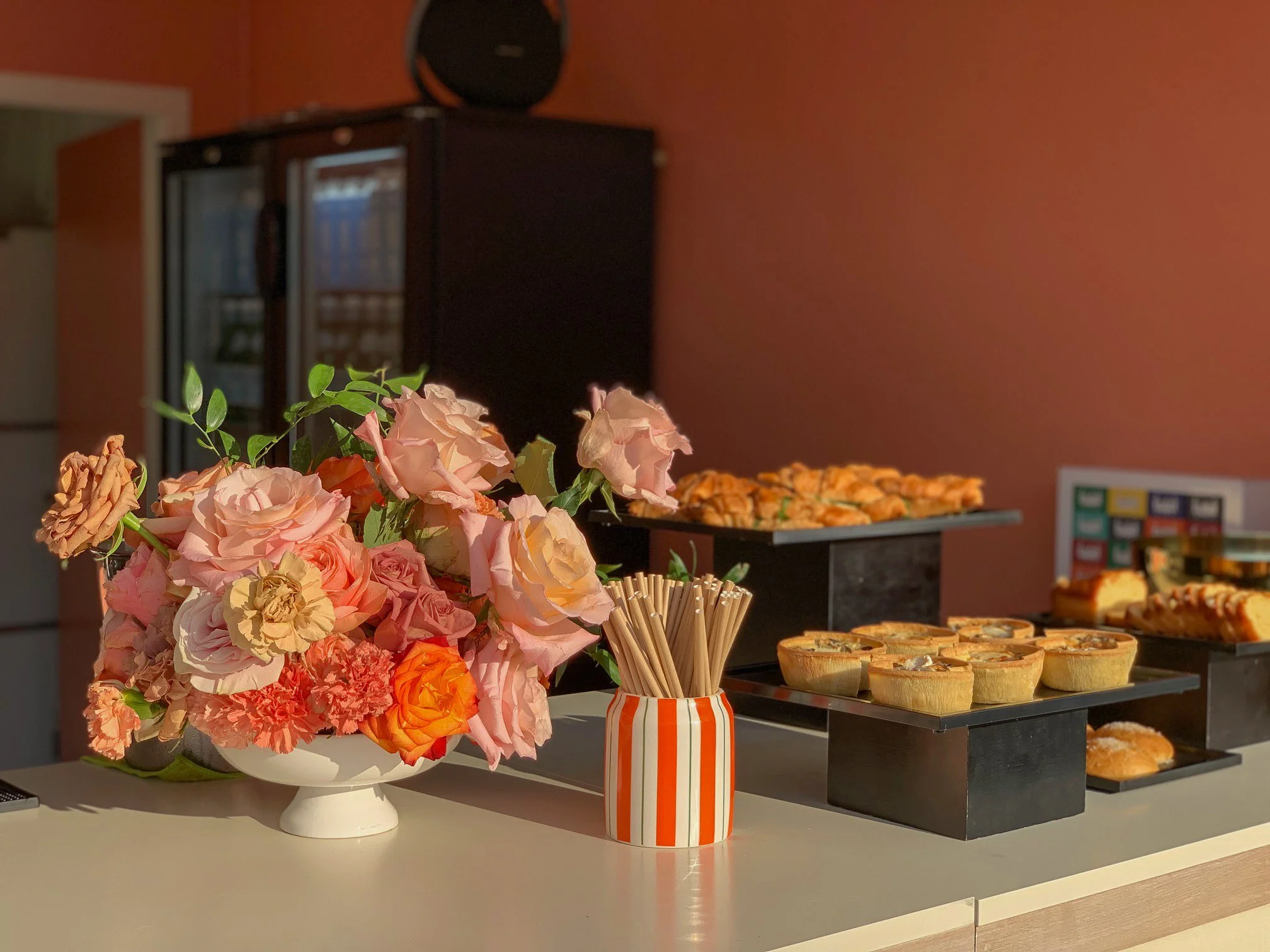 Amazon Le Pantiero installation at Cannes Lions Festival – logo floral wall by Mosaic Flowers