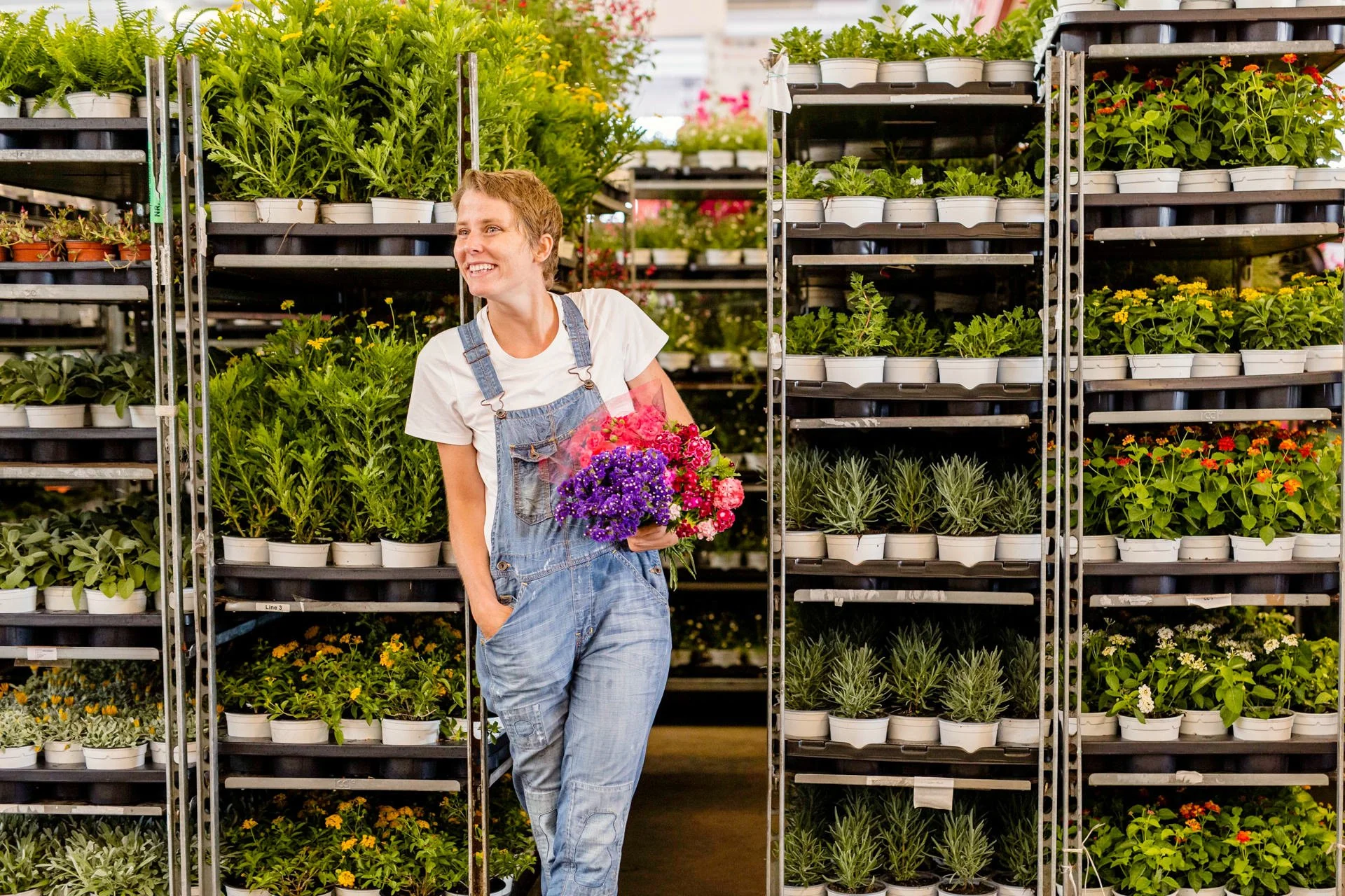 Floral artist Margaux Bastid in Barcelona, designing luxury flower arrangements for destination events