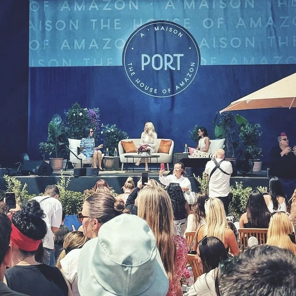 Luxury stage floral styling by Mosaic Flowers for an international brand at Cannes Lions Festival 2025, combining bespoke floral arrangements with premium event design