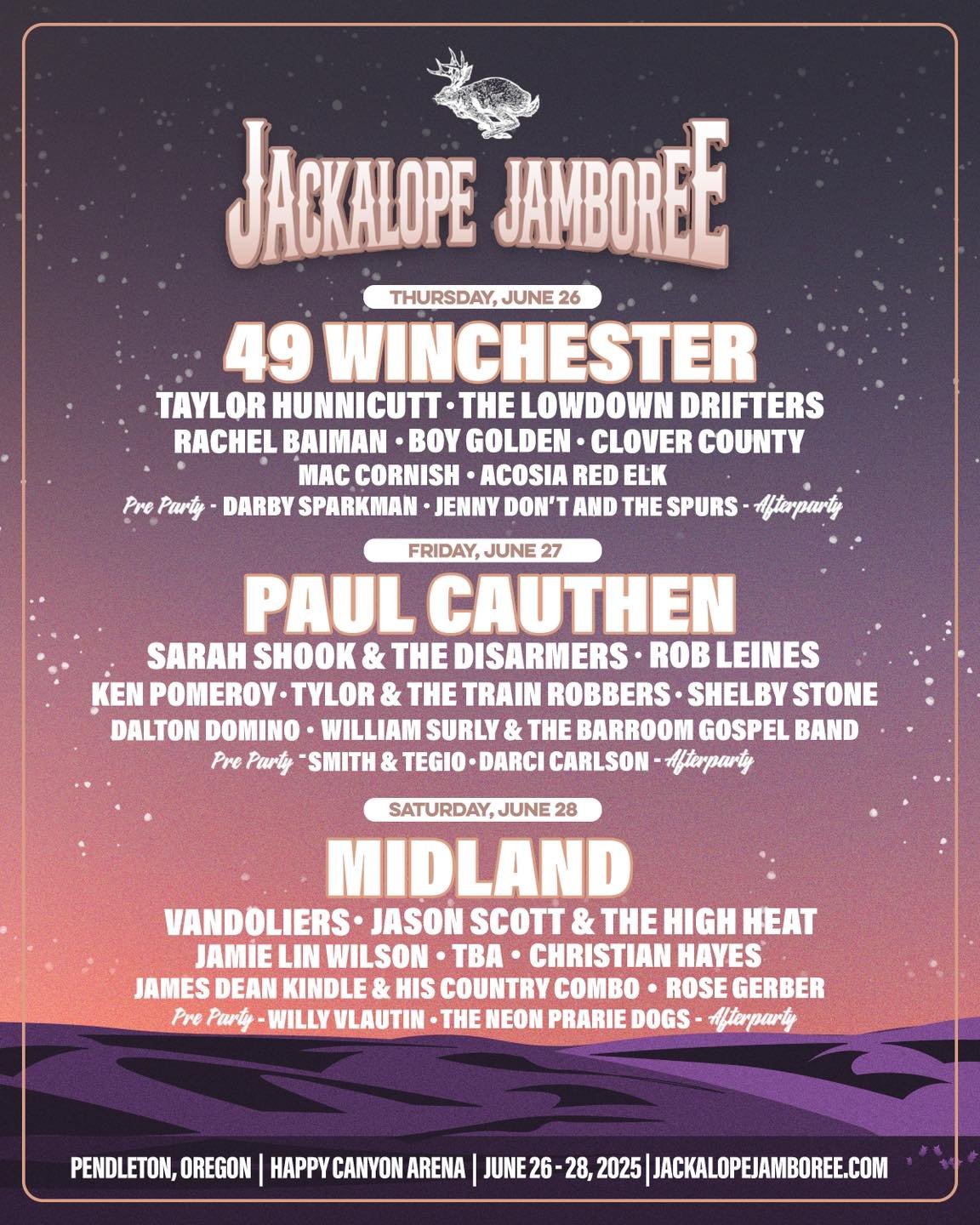 I&rsquo;m tickled to be included 🤠🌾 

See y&rsquo;all at the pre party  jackalopejamboree

Pre Sale - Monday, 12/2/24 - 9:00 am (PST) 
* Pre Sale only available to previous year's Jackalope Jamboree ticket buyers.

General On Sale - Tuesday, 12/3/2