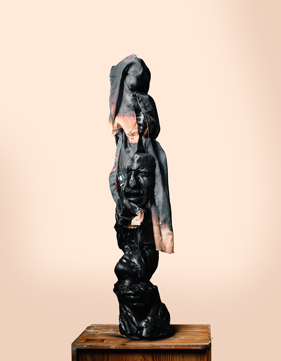 Self-portrait with Jacq, photographic sculpture