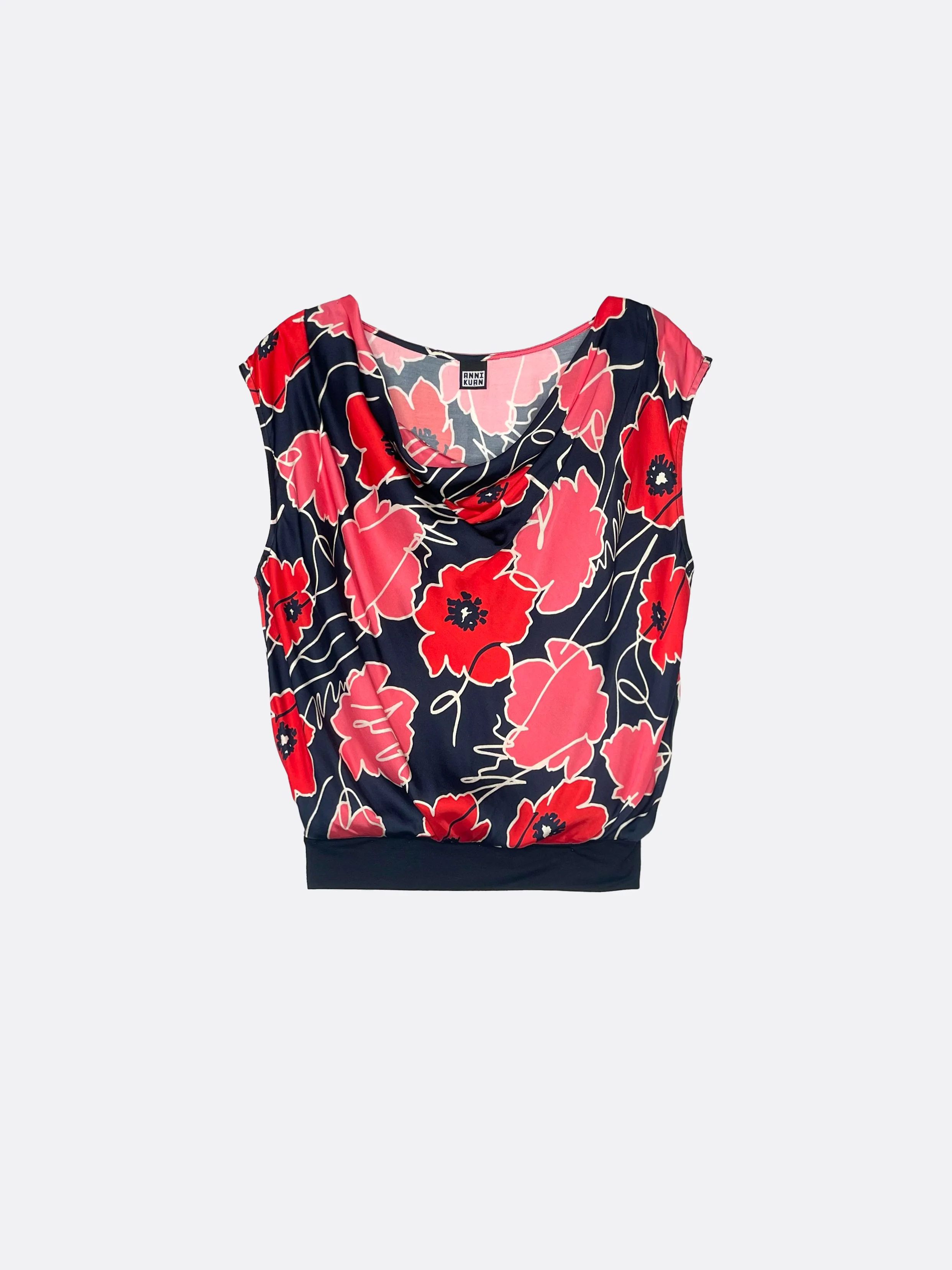 BELLA SHELL in printed charmeuse