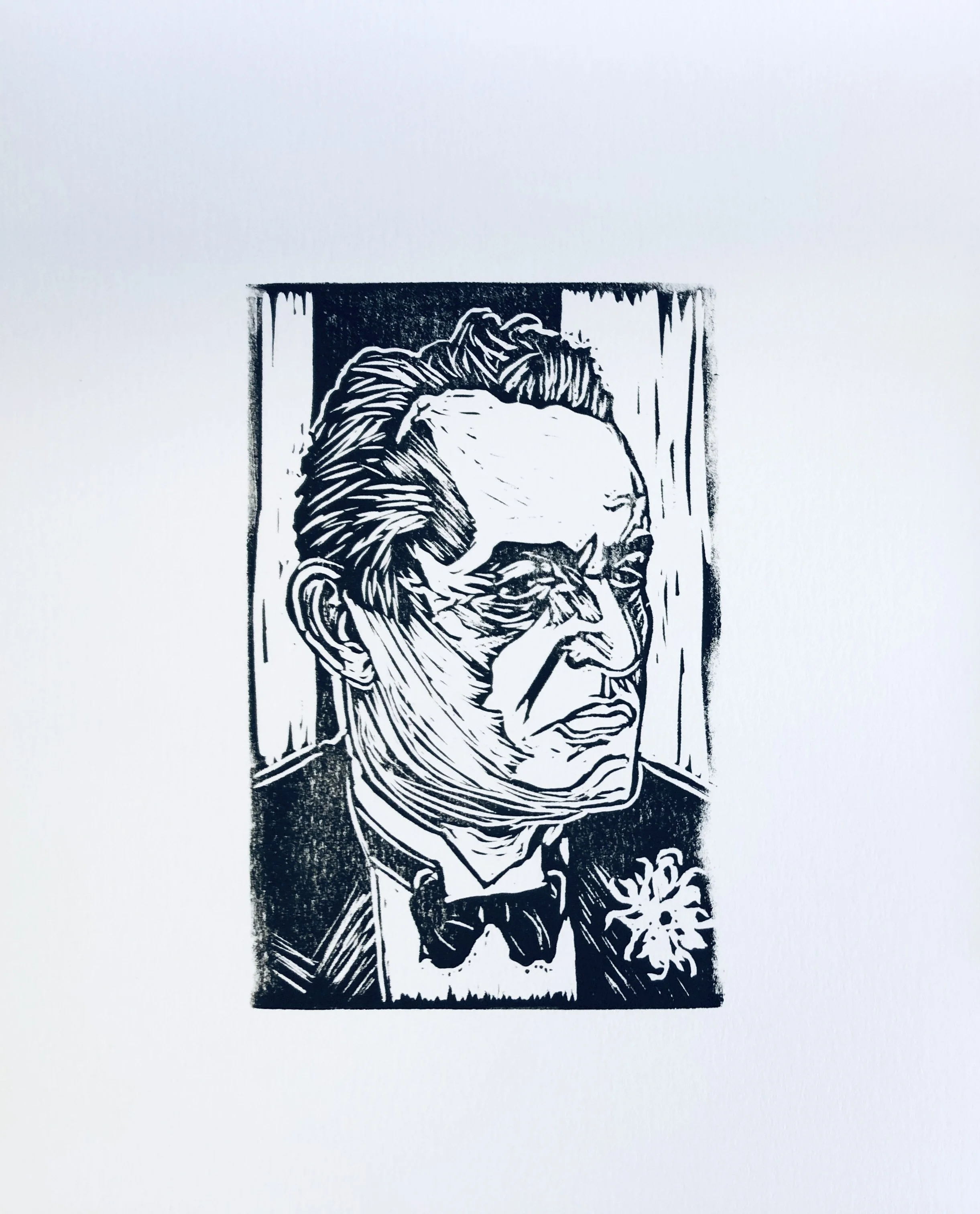 Edvard Munch (2025) Linocut 4x6 1 of 1 